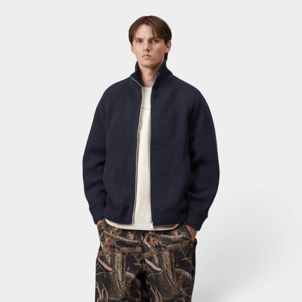 CARHARTT WIP - Carhartt Wip Giubbino Banley in maglia di lana - Blu/2 - Hubert Humangoods
