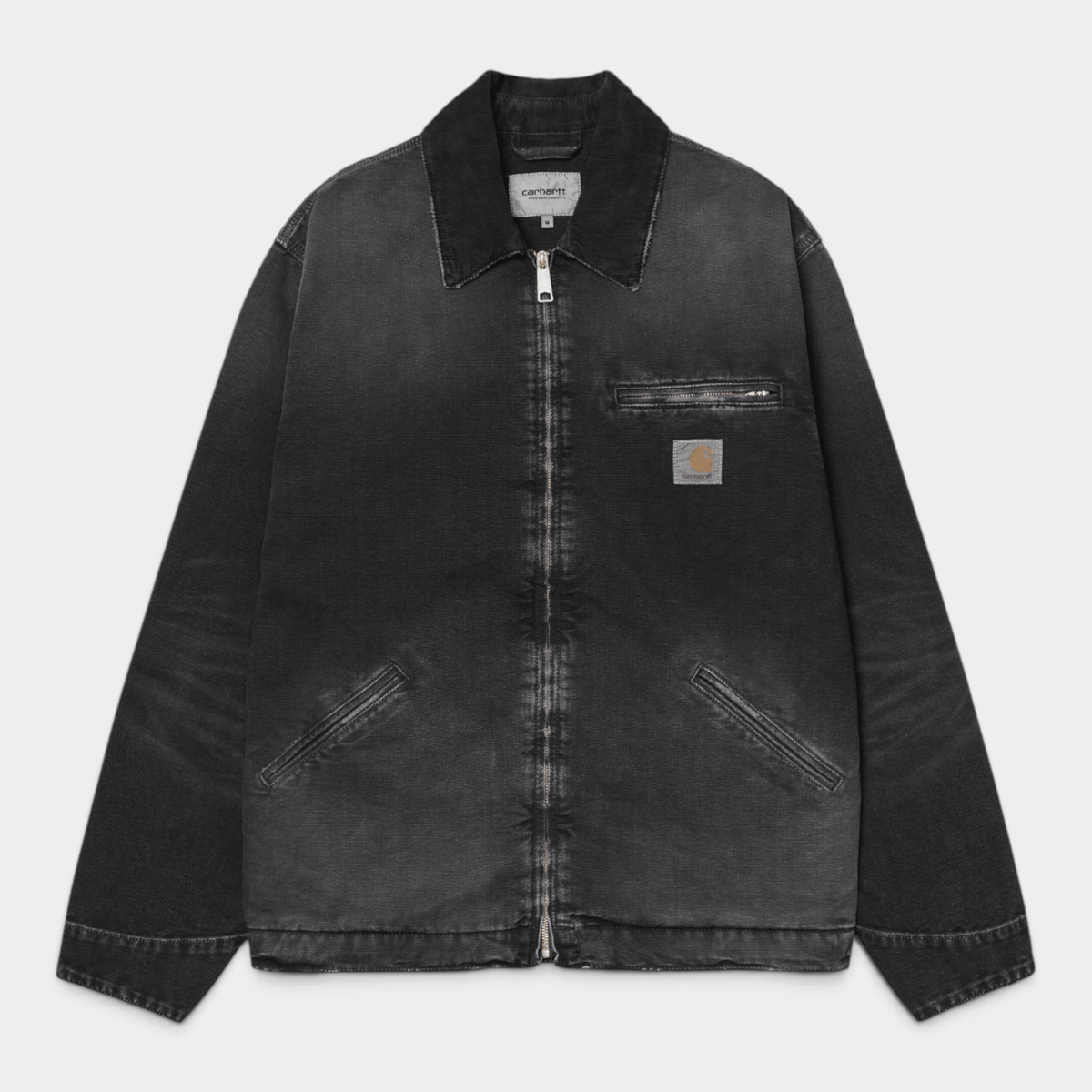 CARHARTT WIP - Carhartt Wip Giubbino Detroit effetto Destroy - Nero lavato/1 - Hubert Humangoods