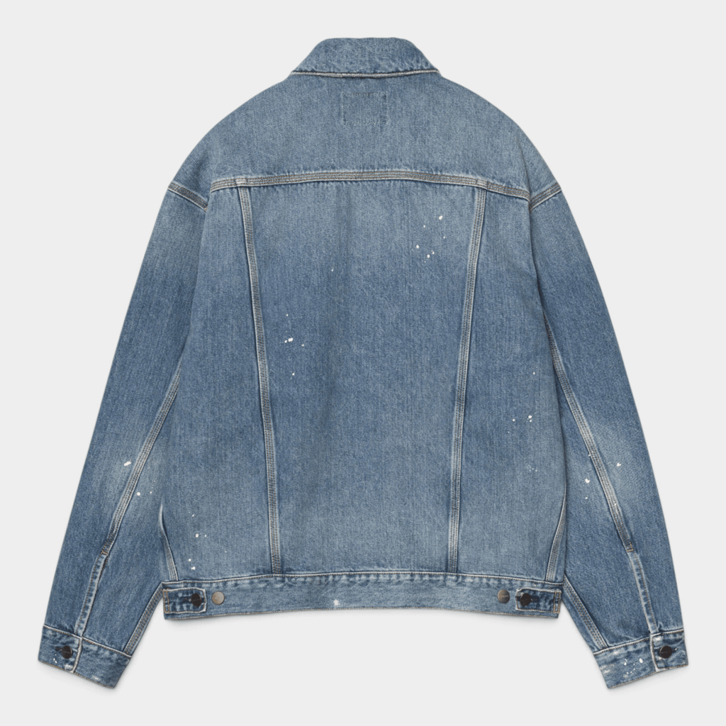 CARHARTT WIP - Carhartt Wip Giubbino Helston destroy splatter - Denim lavato/6 - Hubert Humangoods