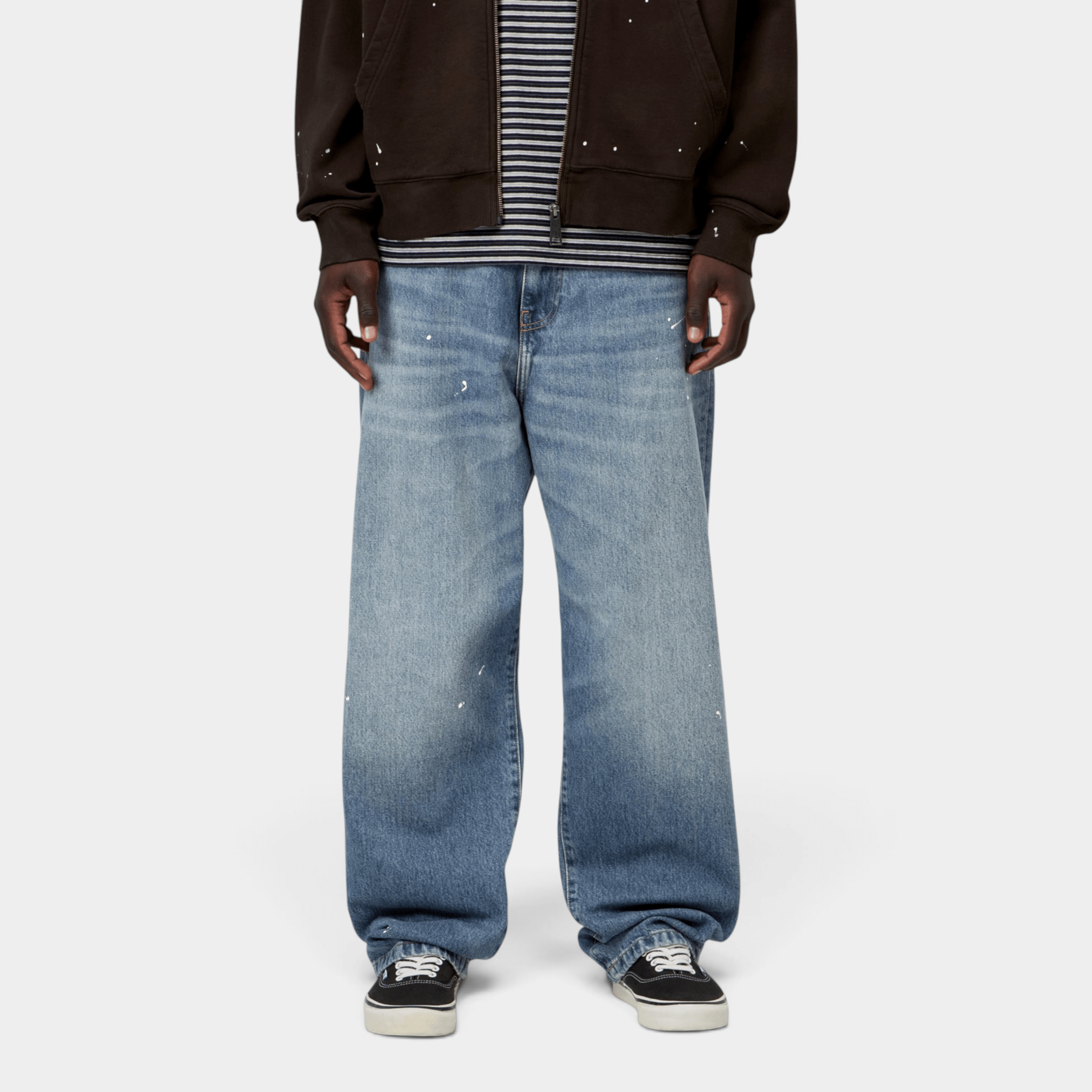 CARHARTT WIP - Carhartt Wip Jeans Landon effetto destroy splatter - Denim lavato/2 - Hubert Humangoods