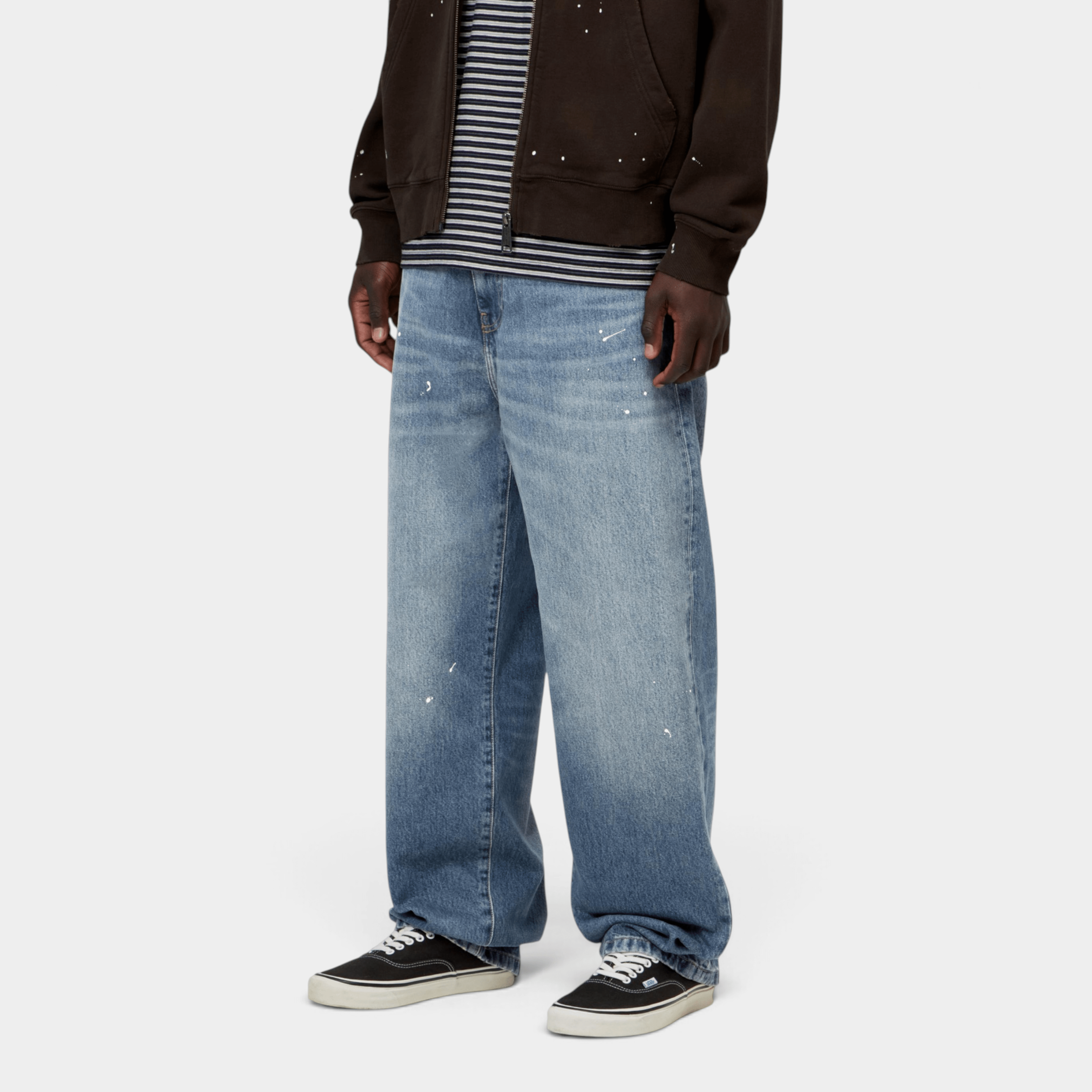 CARHARTT WIP - Carhartt Wip Jeans Landon effetto destroy splatter - Denim lavato/5 - Hubert Humangoods