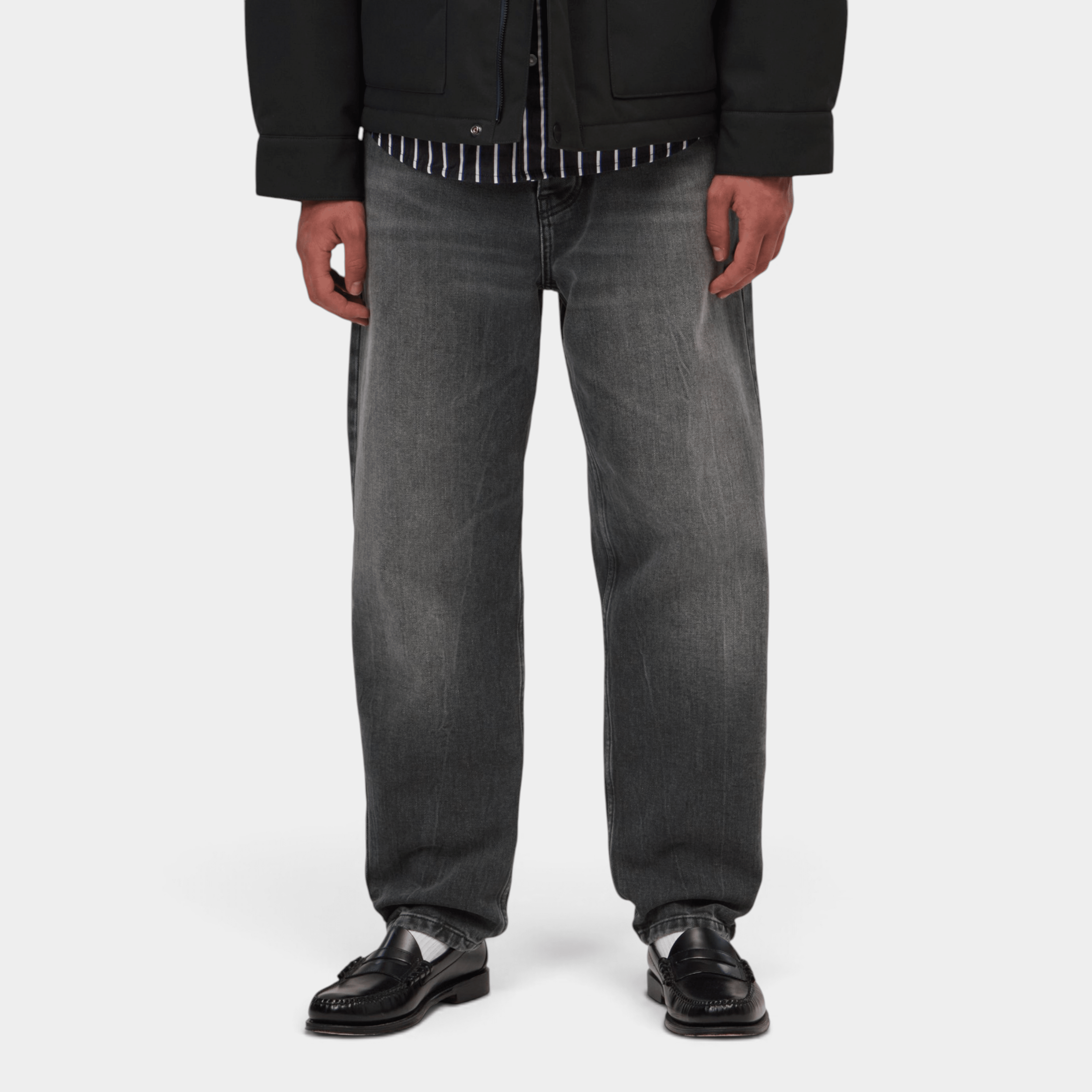 CARHARTT WIP - Carhartt Wip Jeans Newel in denim slavato - Nero/4 - Hubert Humangoods