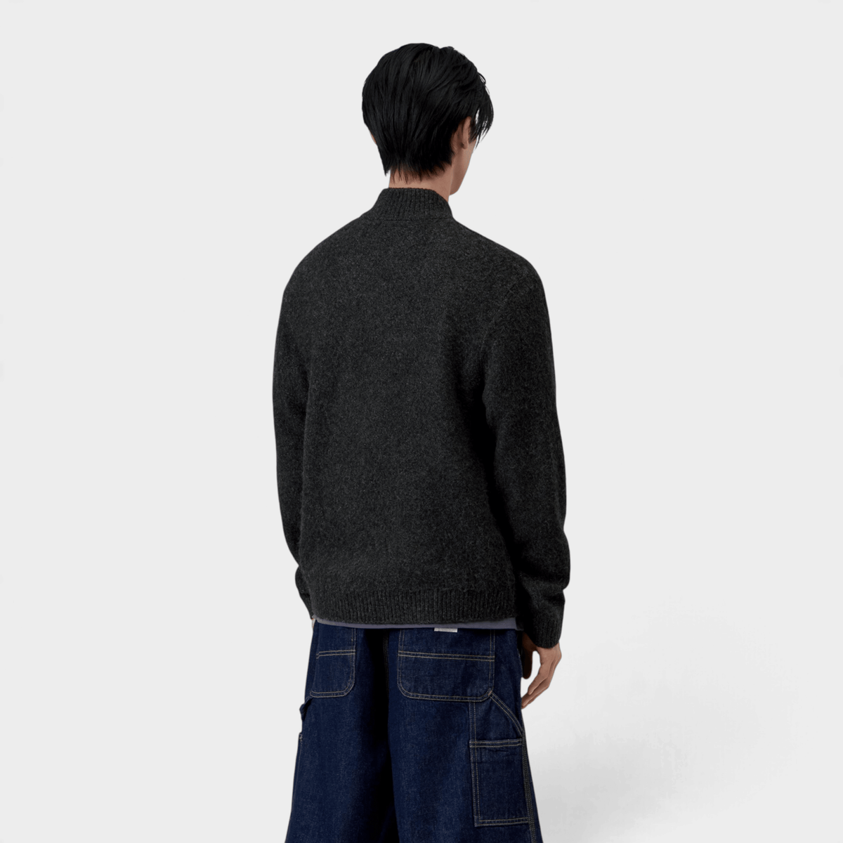 CARHARTT WIP - Carhartt Wip Maglia Curtis con zip - Nero/5 - Hubert Humangoods