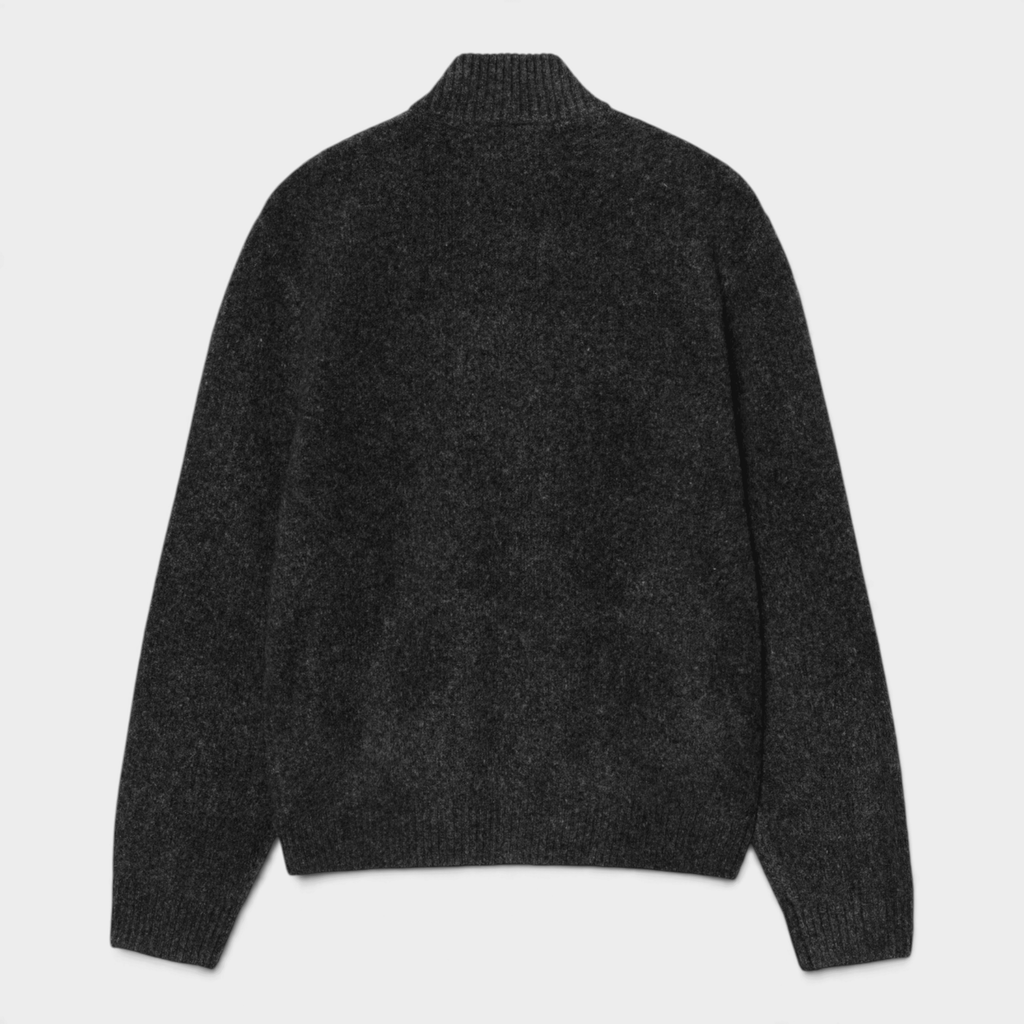 CARHARTT WIP - Carhartt Wip Maglia Curtis con zip - Nero/6 - Hubert Humangoods