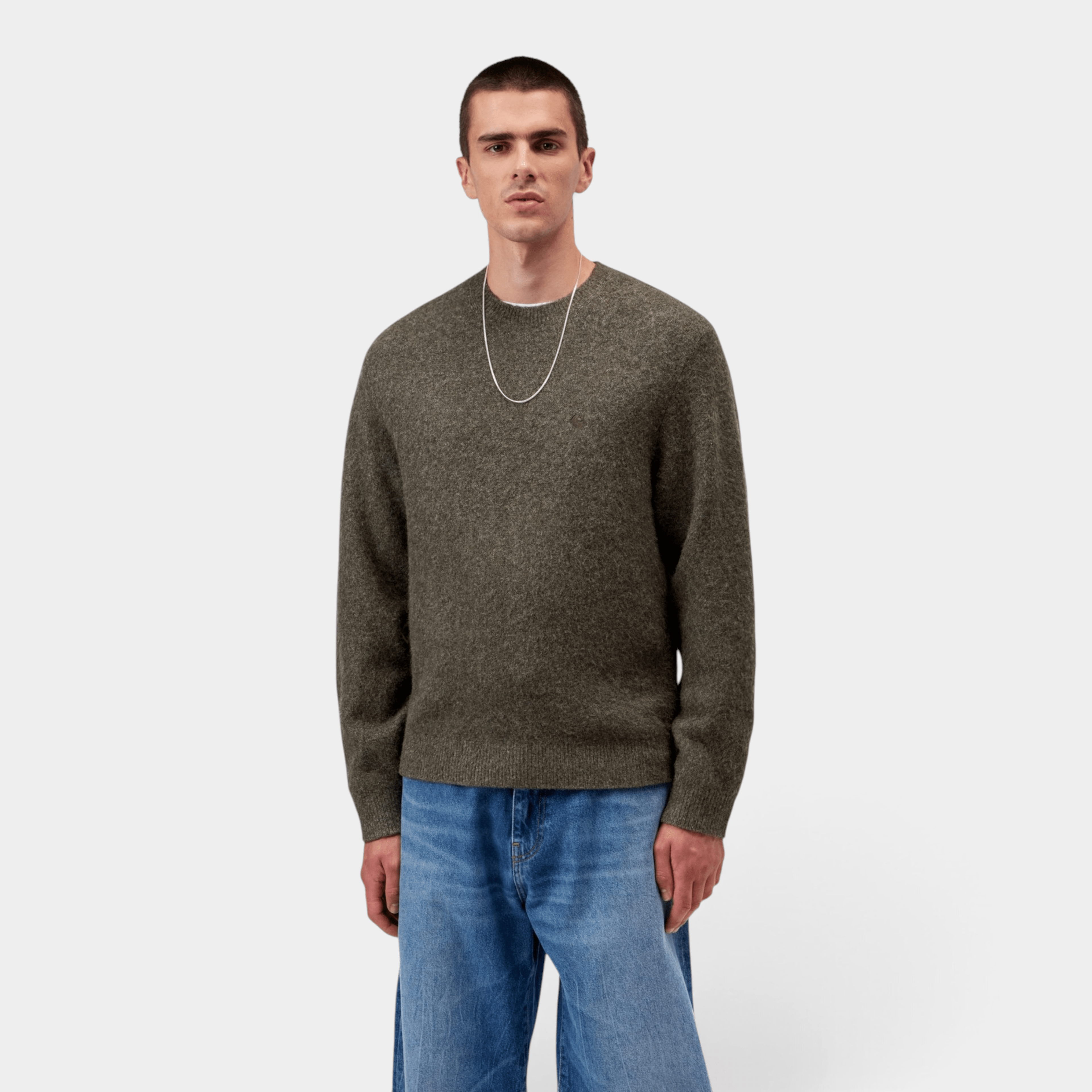 CARHARTT WIP - Carhartt Wip Maglia Curtis girocollo - Verde/2 - Hubert Humangoods