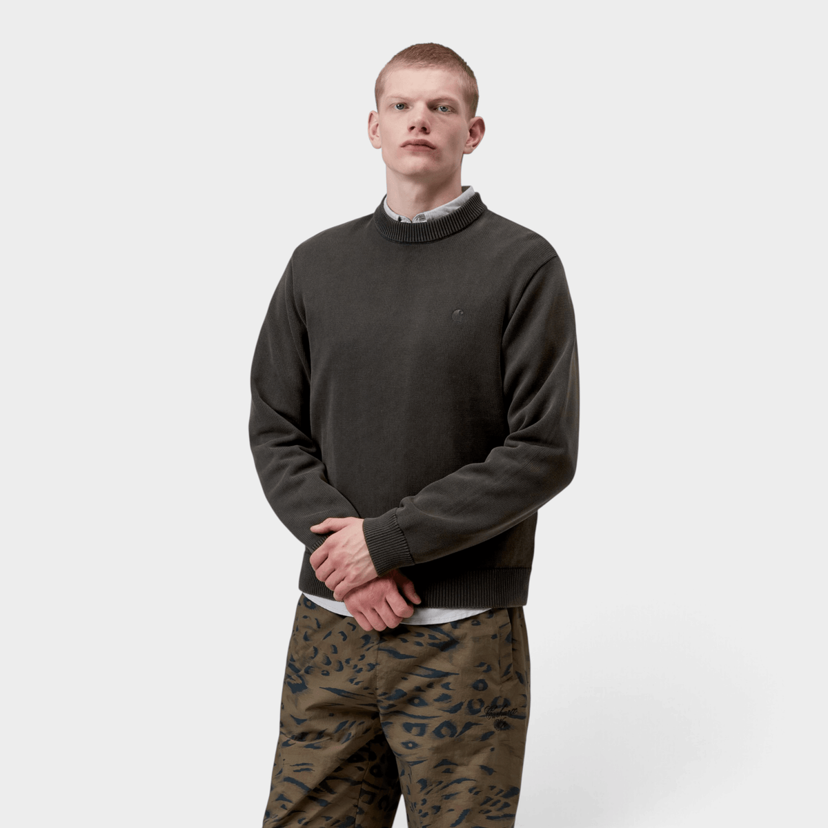 CARHARTT WIP - Carhartt Wip Maglia Kori in cotone tinto capo - Nero/2 - Hubert Humangoods
