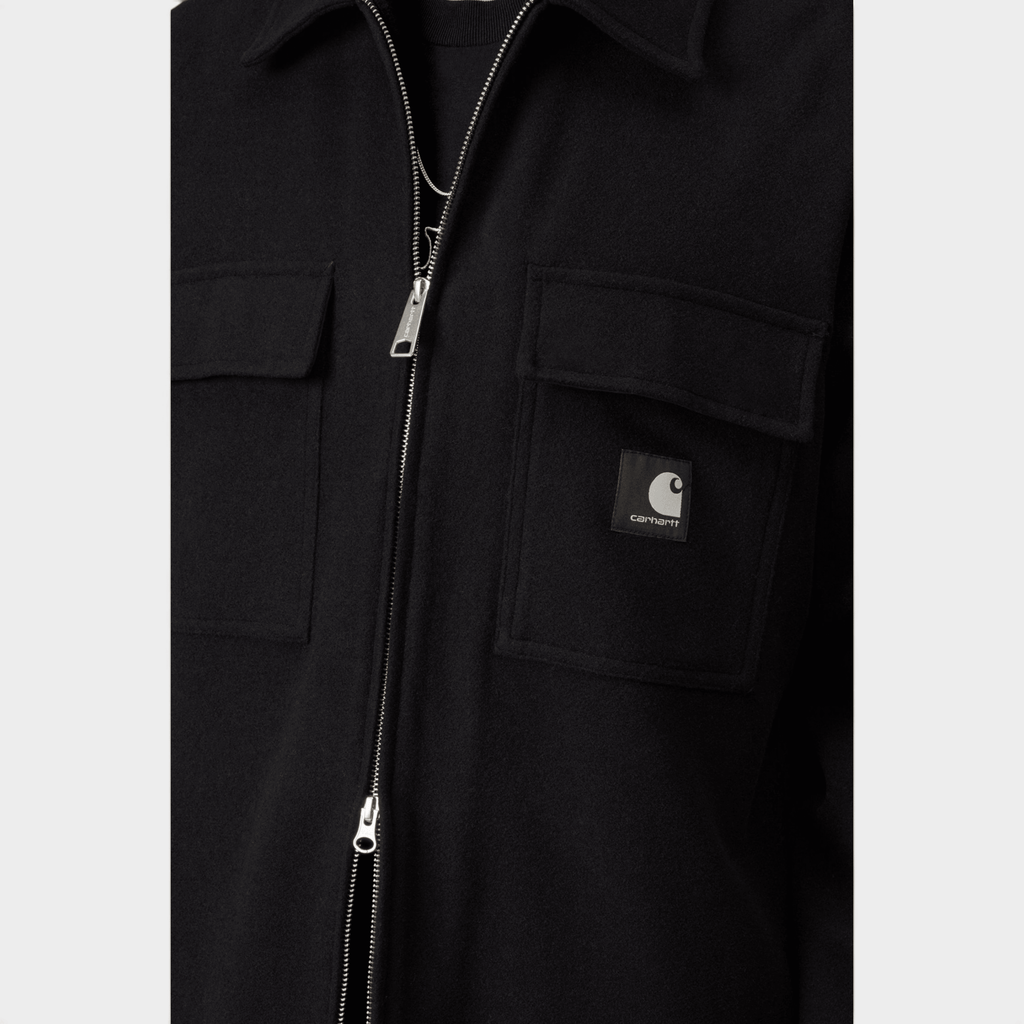 CARHARTT WIP - Carhartt Wip Overshirt Atoka in panno di lana - Nero/6 - Hubert Humangoods