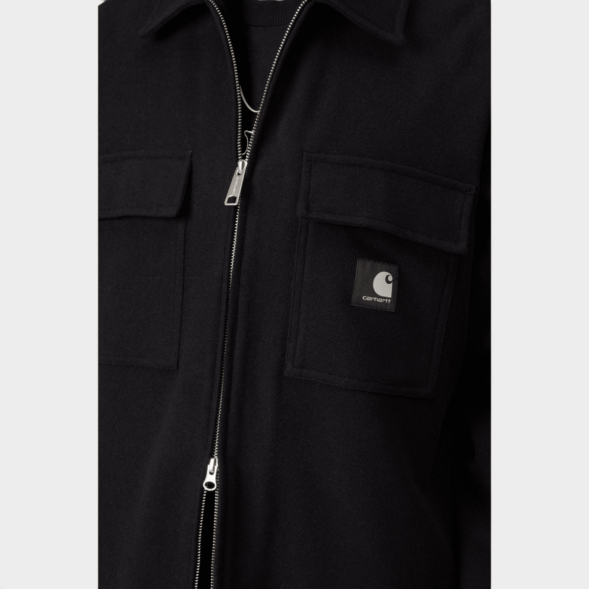 CARHARTT WIP - Carhartt Wip Overshirt Atoka in panno di lana - Nero/6 - Hubert Humangoods
