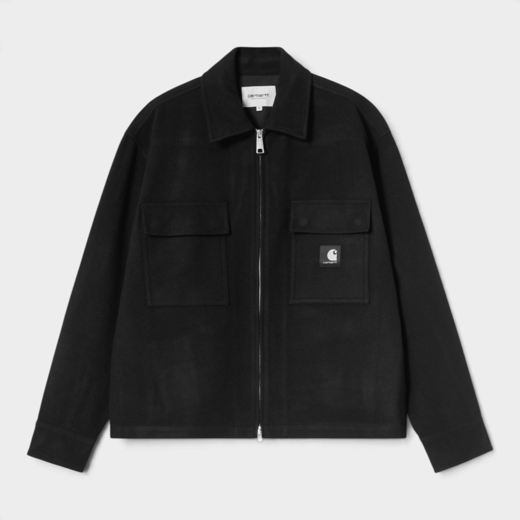 CARHARTT WIP - Carhartt Wip Overshirt Atoka in panno di lana - Nero/1 - Hubert Humangoods