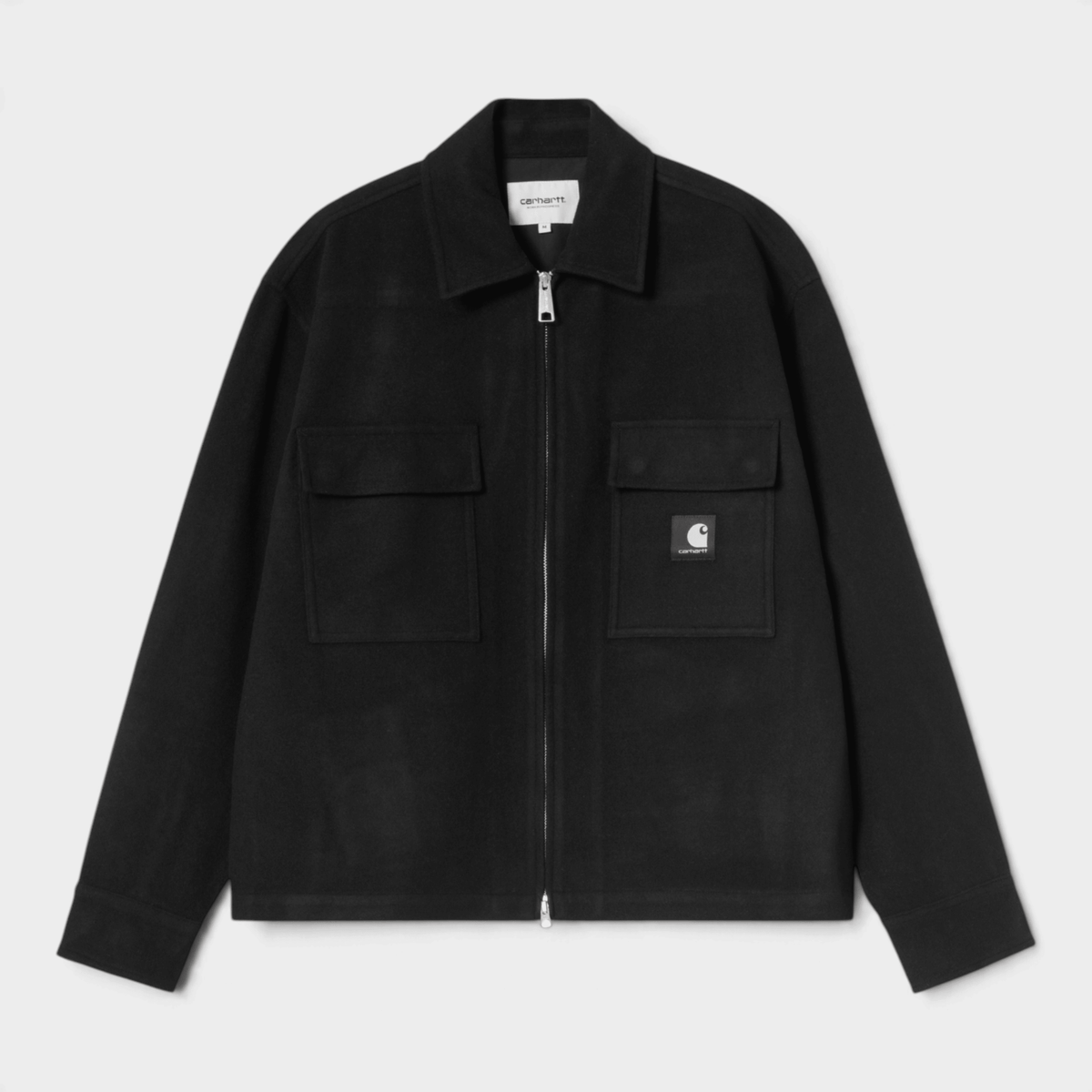 CARHARTT WIP - Carhartt Wip Overshirt Atoka in panno di lana - Nero/1 - Hubert Humangoods