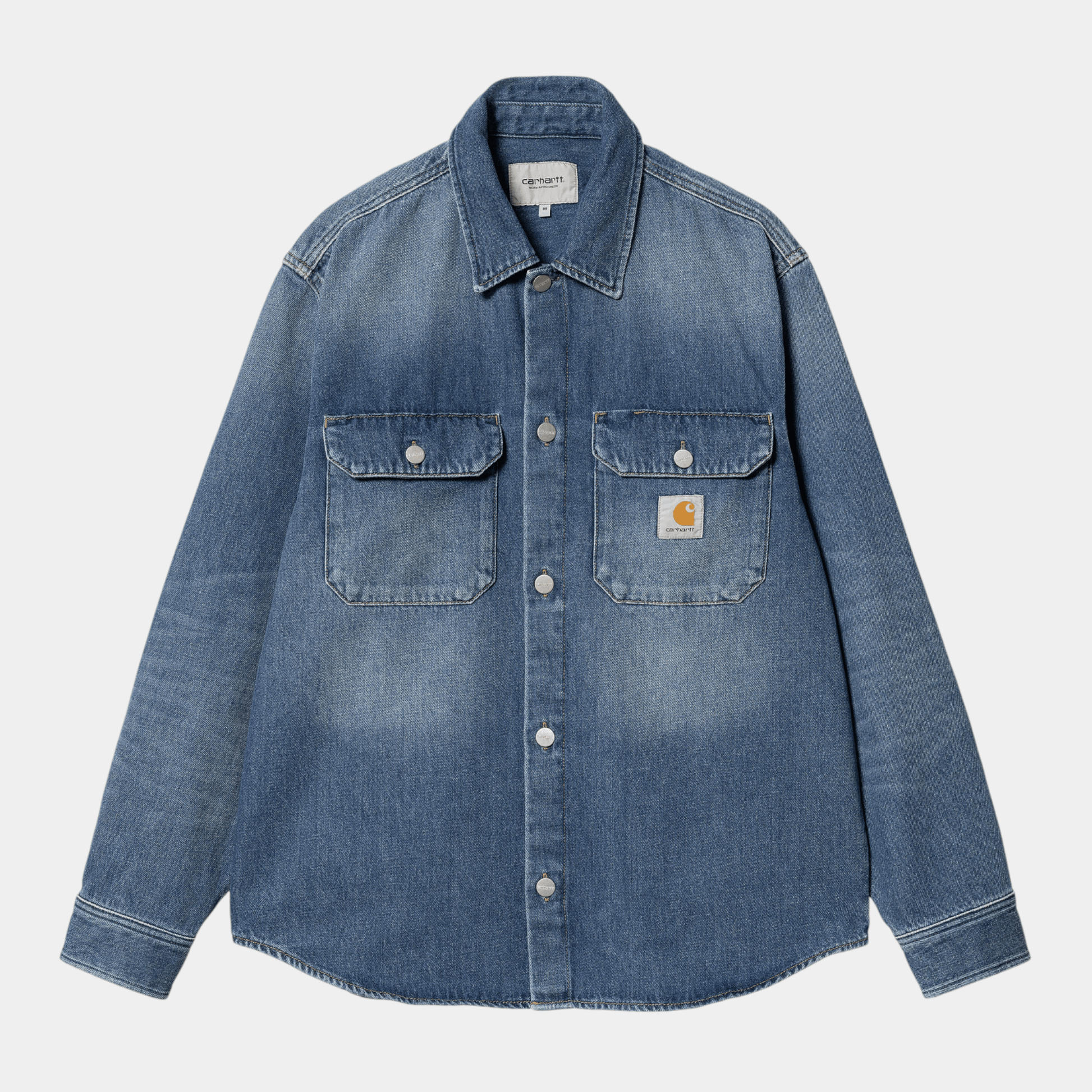 CARHARTT WIP Carhartt Wip Overshirt Harvey in denim - Blue dark used - Hubert Humangoods