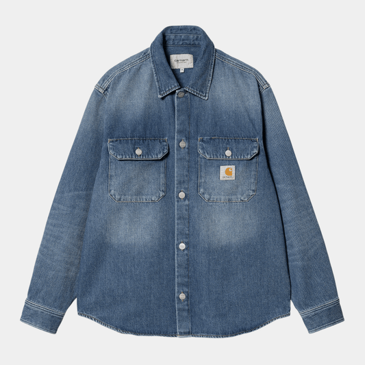 CARHARTT WIP Carhartt Wip Overshirt Harvey in denim - Blue dark used - Hubert Humangoods