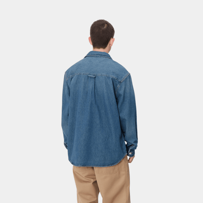 CARHARTT WIP Carhartt Wip Overshirt Harvey in denim - Blue dark used - Hubert Humangoods