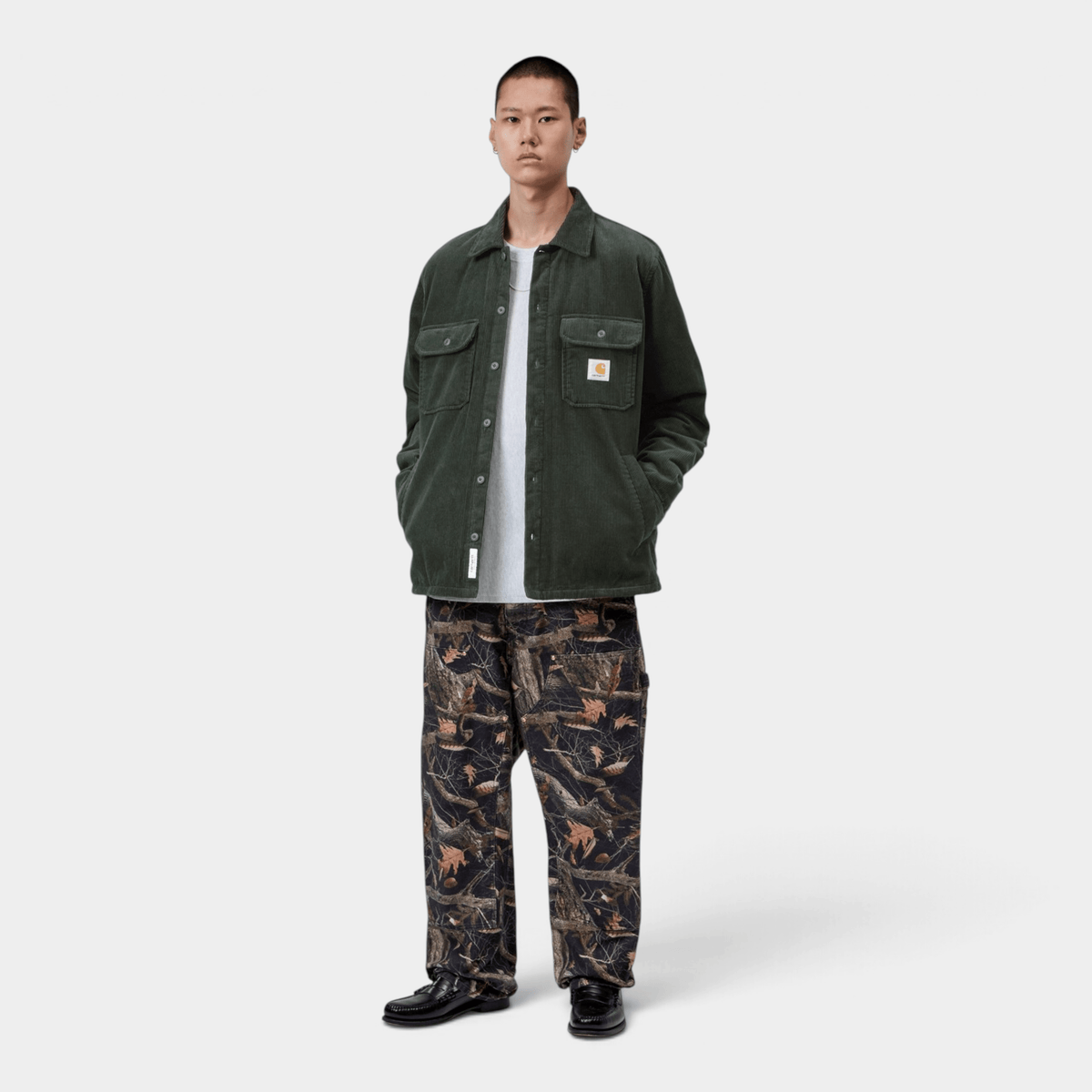 CARHARTT WIP - Carhartt Wip Overshirt Whitsome in velluto a coste - Verde/3 - Hubert Humangoods