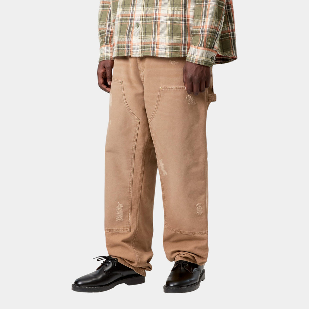 CARHARTT WIP - Carhartt Wip Pantalone double Knee Grind Wash - Marrone/4 - Hubert Humangoods