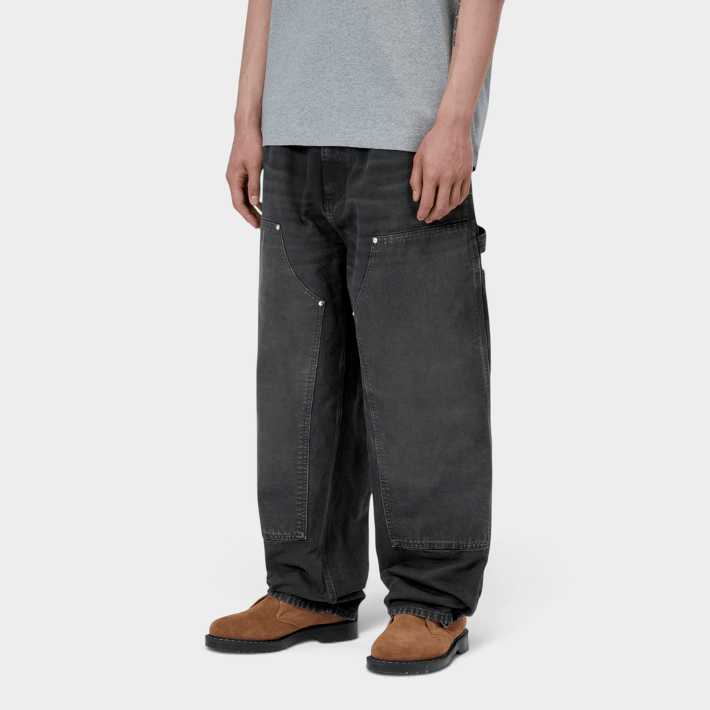CARHARTT WIP - Carhartt Wip Pantaloni in canvas Og Double Knee - Nero lavato/4 - Hubert Humangoods