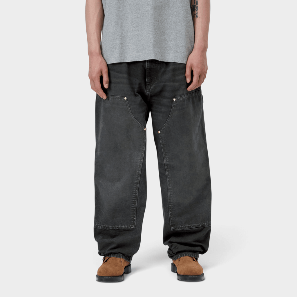 CARHARTT WIP - Carhartt Wip Pantaloni in canvas Og Double Knee - Nero lavato/2 - Hubert Humangoods