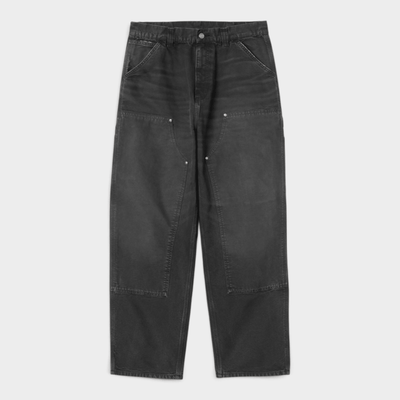 Carhartt Wip Pantaloni in canvas Og Double Knee - Nero lavato