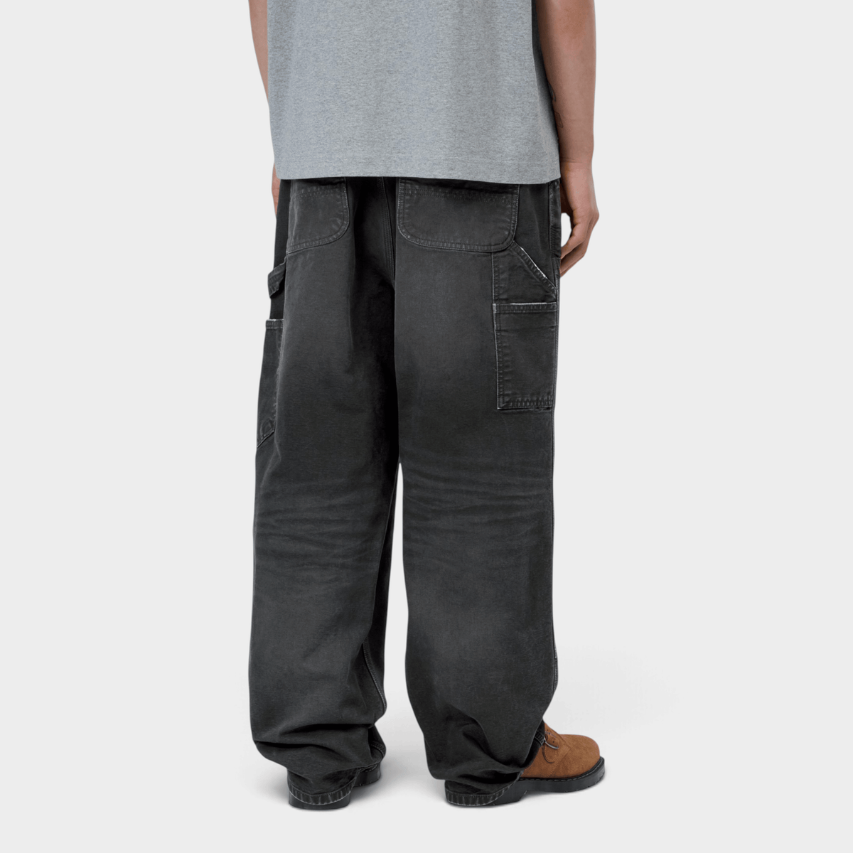 CARHARTT WIP - Carhartt Wip Pantaloni in canvas Og Double Knee - Nero lavato/5 - Hubert Humangoods
