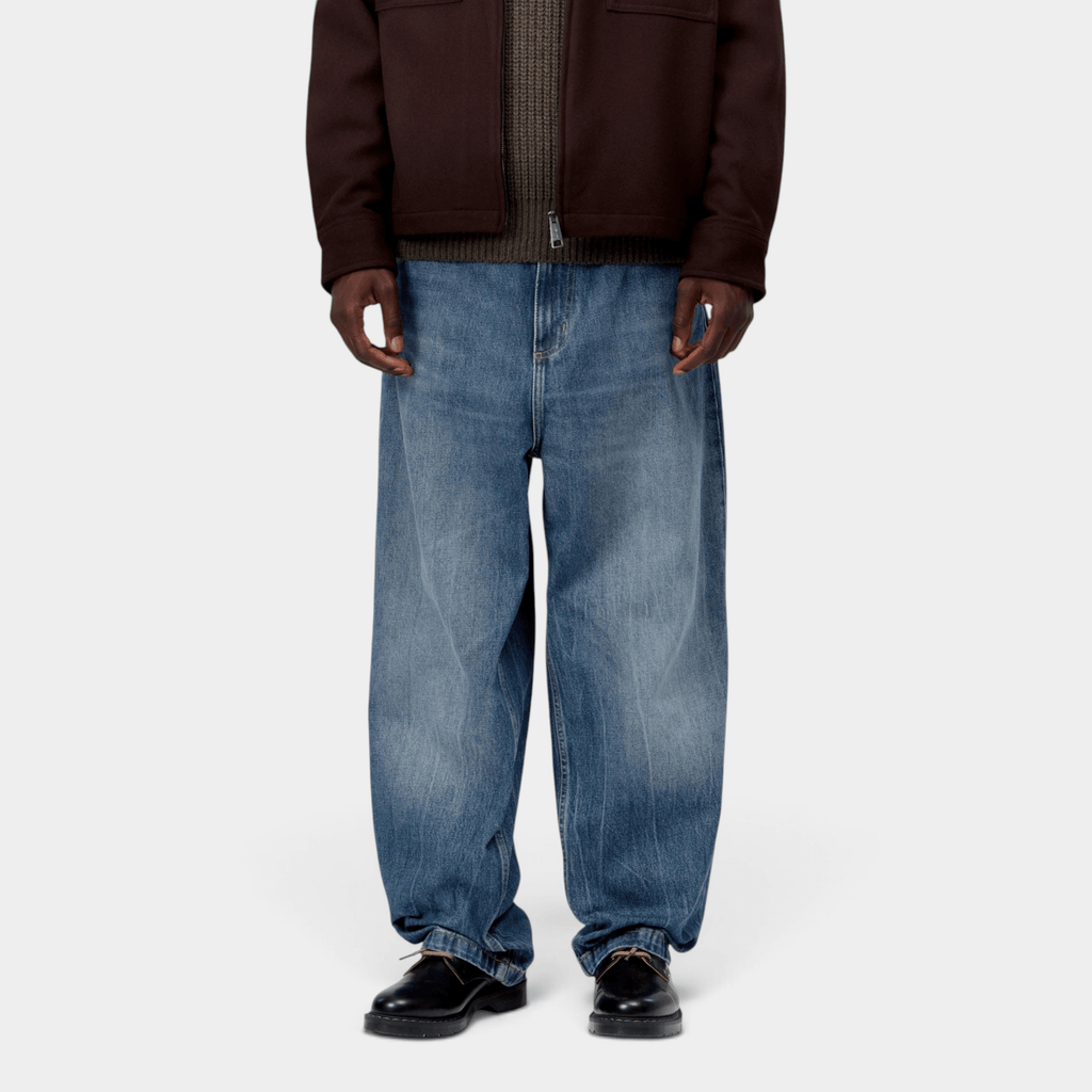 CARHARTT WIP - Carhartt Wip Pantaloni in denim Brandon - Blu marble used/2 - Hubert Humangoods
