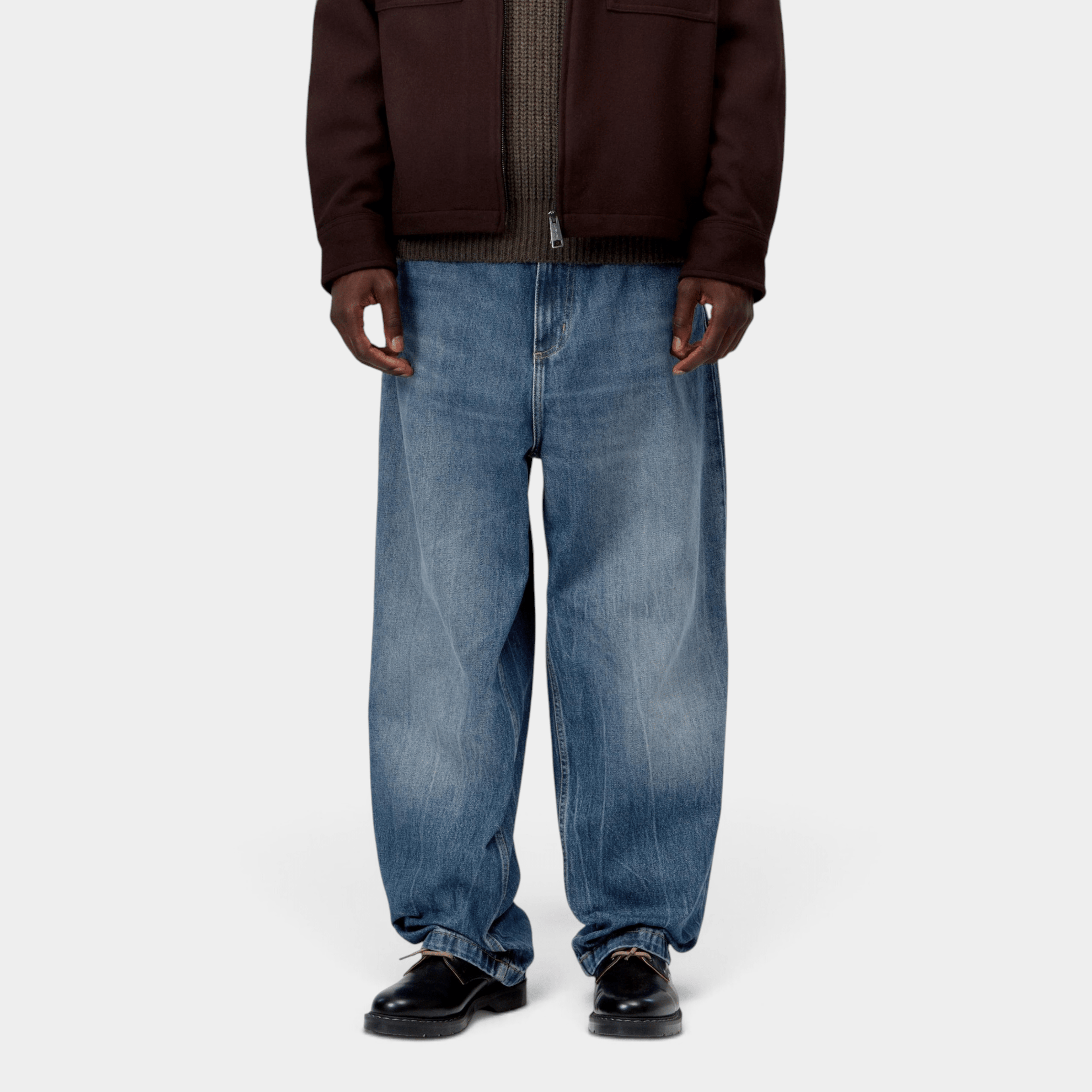CARHARTT WIP - Carhartt Wip Pantaloni in denim Brandon - Blu marble used/2 - Hubert Humangoods