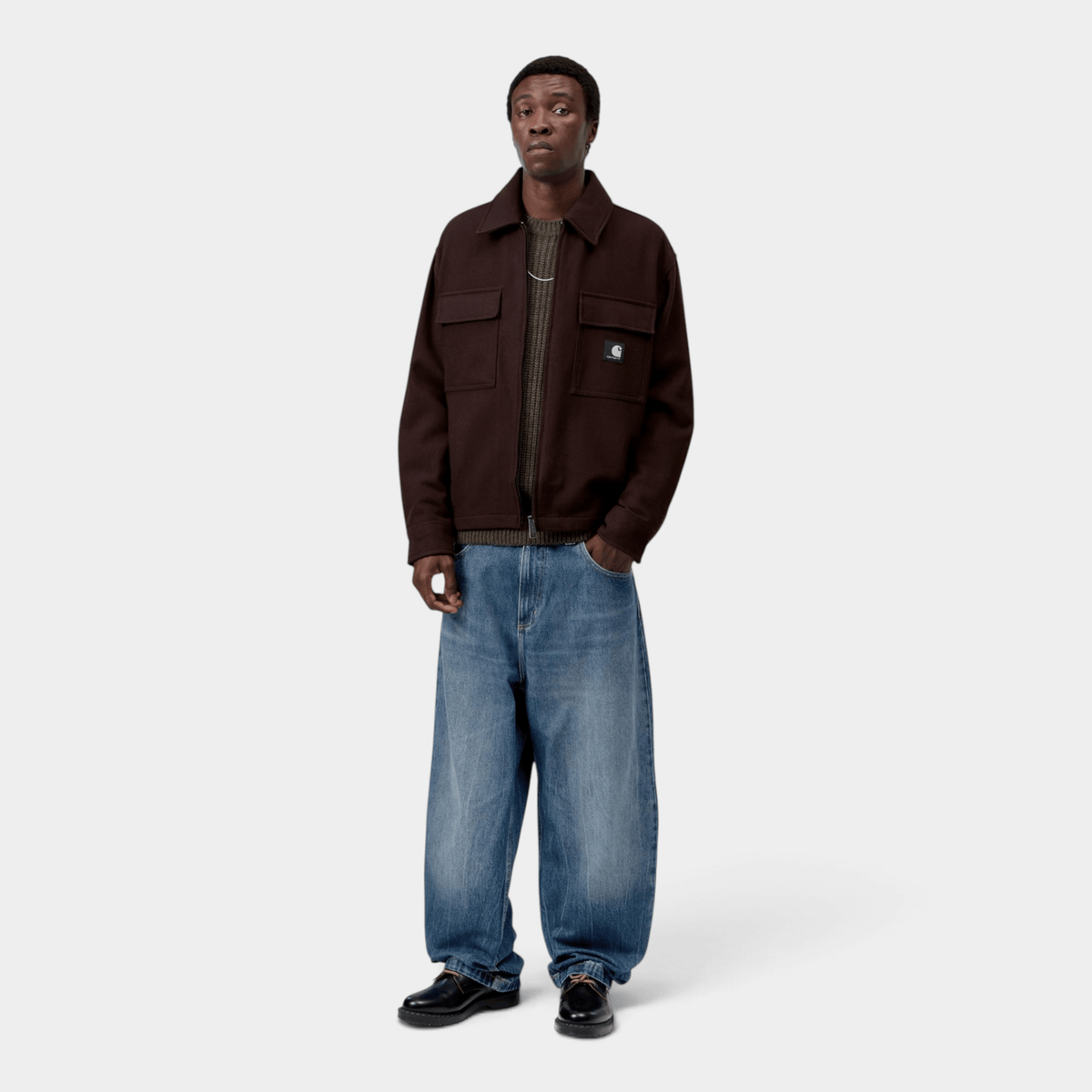 CARHARTT WIP - Carhartt Wip Pantaloni in denim Brandon - Blu marble used/3 - Hubert Humangoods