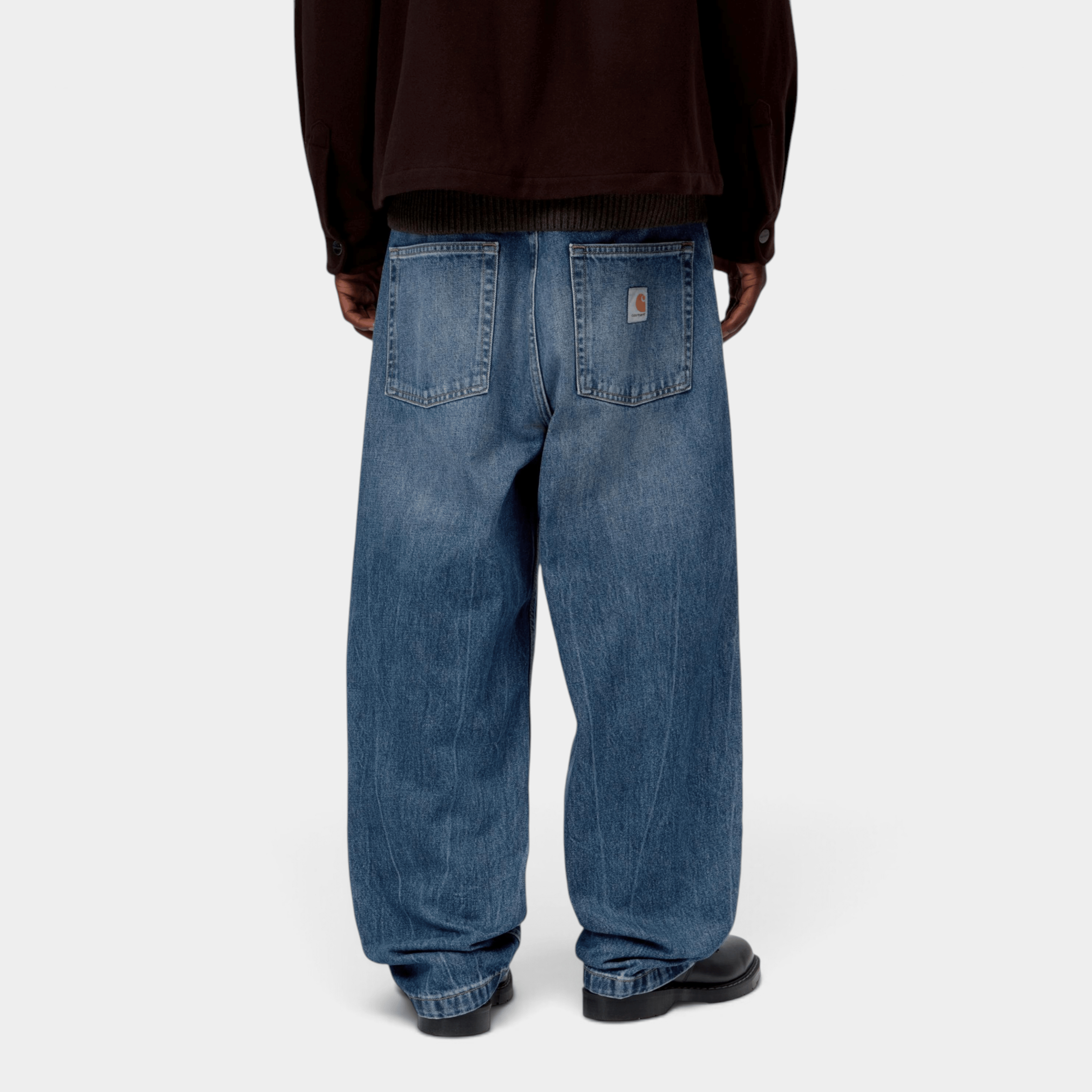 CARHARTT WIP - Carhartt Wip Pantaloni in denim Brandon - Blu marble used/5 - Hubert Humangoods
