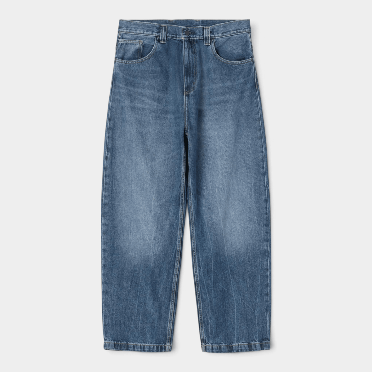 CARHARTT WIP - Carhartt Wip Pantaloni in denim Brandon - Blu marble used/1 - Hubert Humangoods