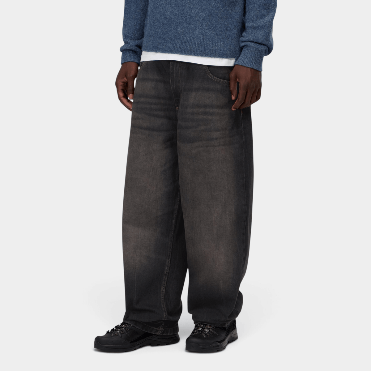 CARHARTT WIP - Carhartt Wip Pantaloni in denim Brandon - Nero tabacco/4 - Hubert Humangoods