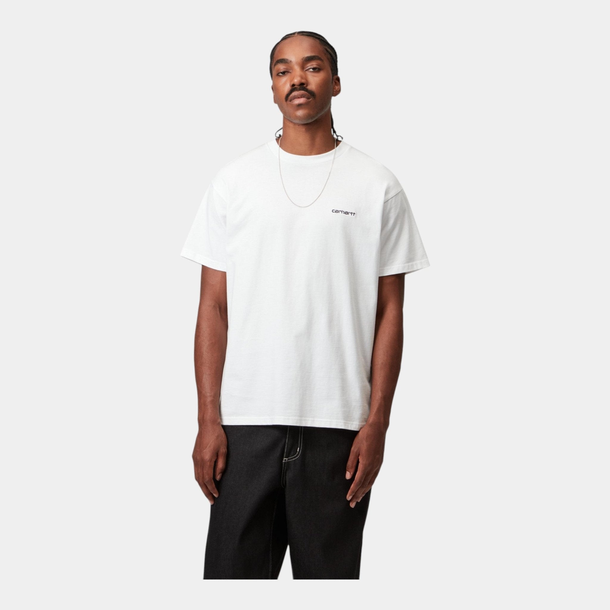 CARHARTT WIP Carhartt Wip Script Embroidery T-shirt - Bianco - Hubert Humangoods