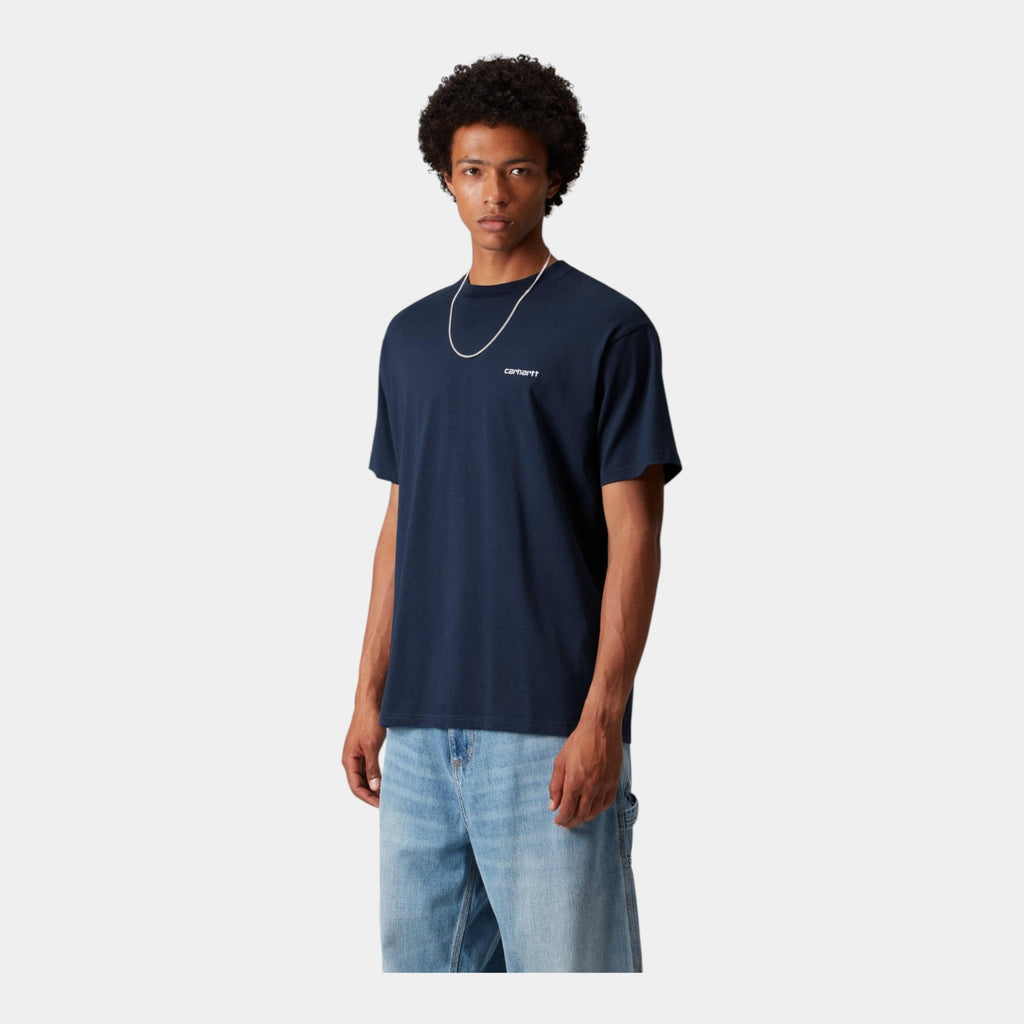 CARHARTT WIP Carhartt Wip Script Embroidery T-shirt - Blu Jupiter - Hubert Humangoods