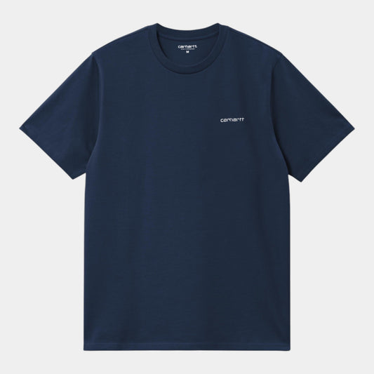 CARHARTT WIP Carhartt Wip Script Embroidery T-shirt - Blu Jupiter - Hubert Humangoods