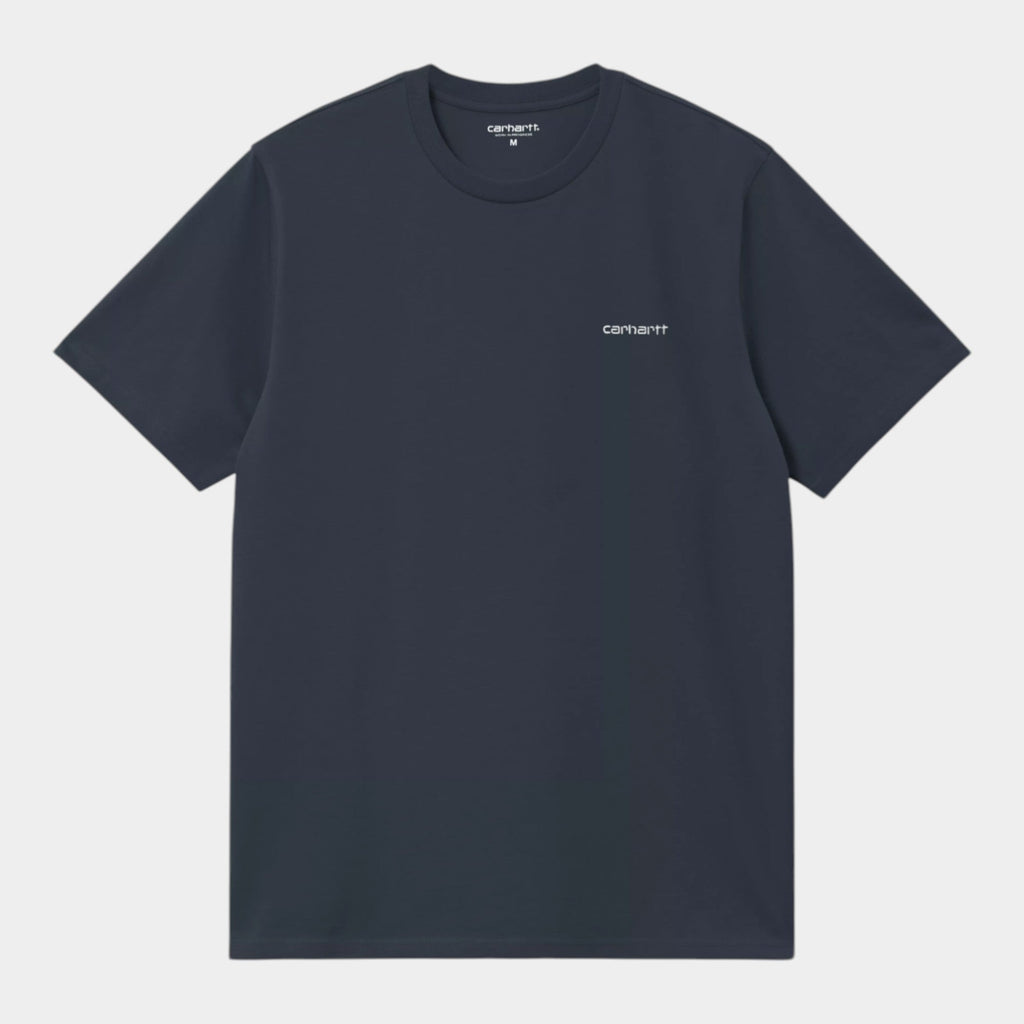 CARHARTT WIP - Carhartt Wip Script Embroidery T-shirt - Blu scuro/1 - Hubert Humangoods