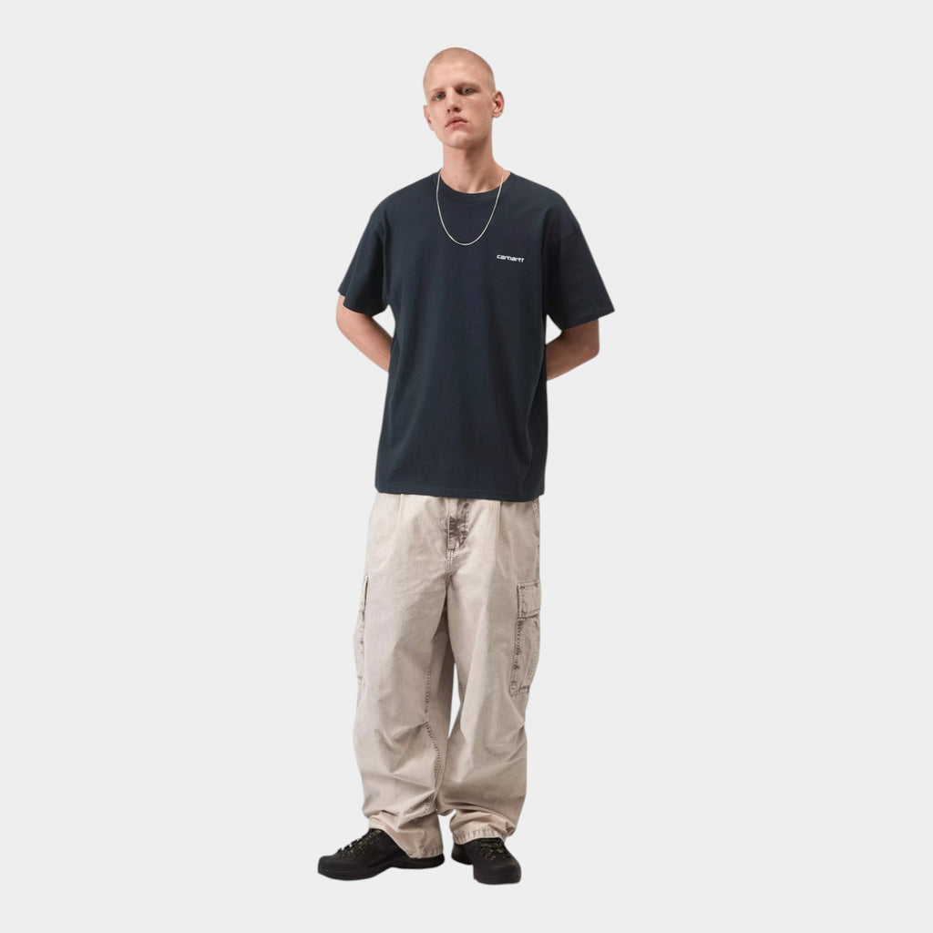 CARHARTT WIP - Carhartt Wip Script Embroidery T-shirt - Blu scuro/4 - Hubert Humangoods