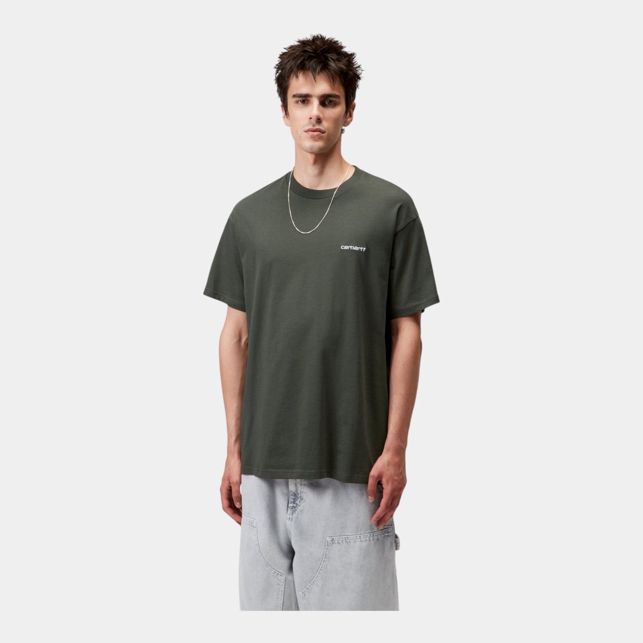 CARHARTT WIP Carhartt Wip Script Embroidery T-shirt - Verde Opuntia - Hubert Humangoods