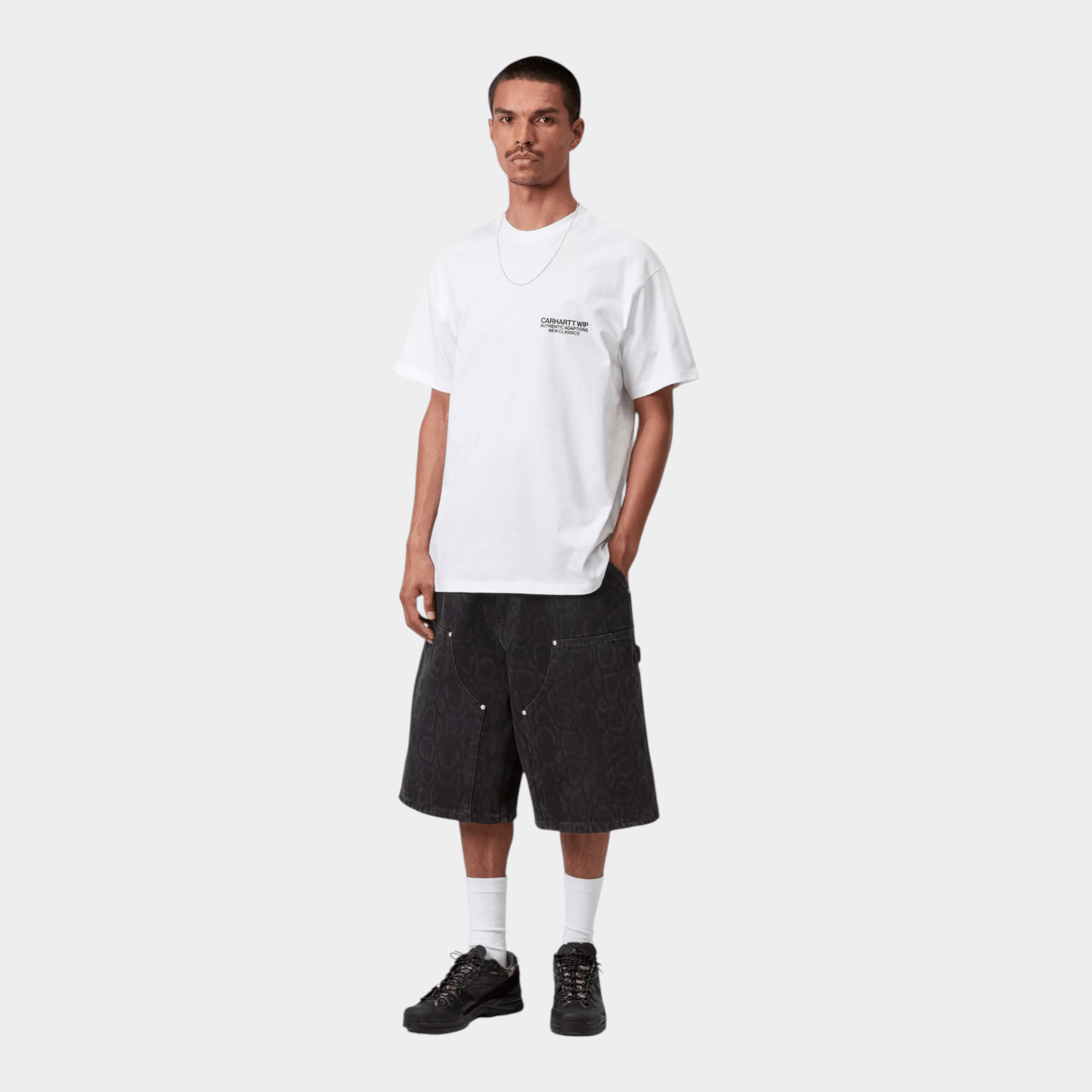 CARHARTT WIP - Carhartt Wip Shorts Og Double Knee camo snake - Nero/5 - Hubert Humangoods