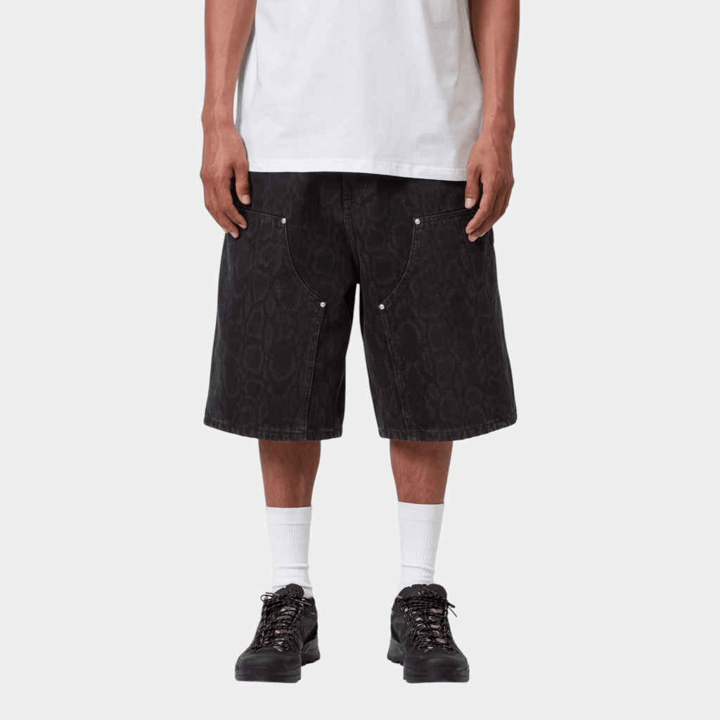 CARHARTT WIP - Carhartt Wip Shorts Og Double Knee camo snake - Nero/2 - Hubert Humangoods