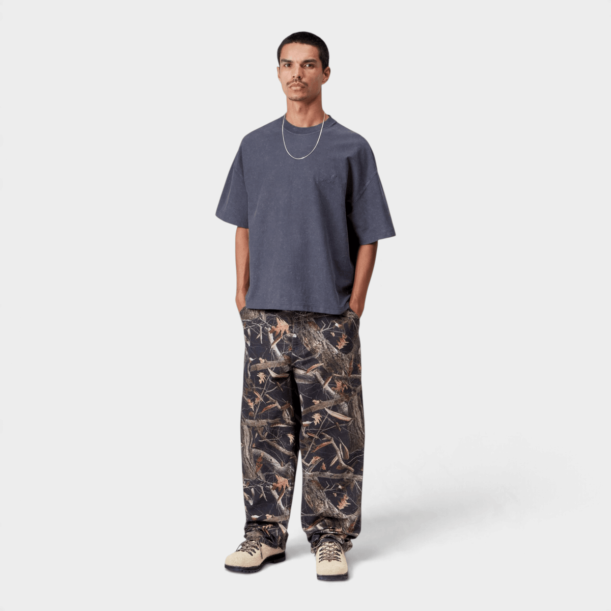 CARHARTT WIP - Carhartt Wip T-shirt Lambert slavata - Blu/3 - Hubert Humangoods
