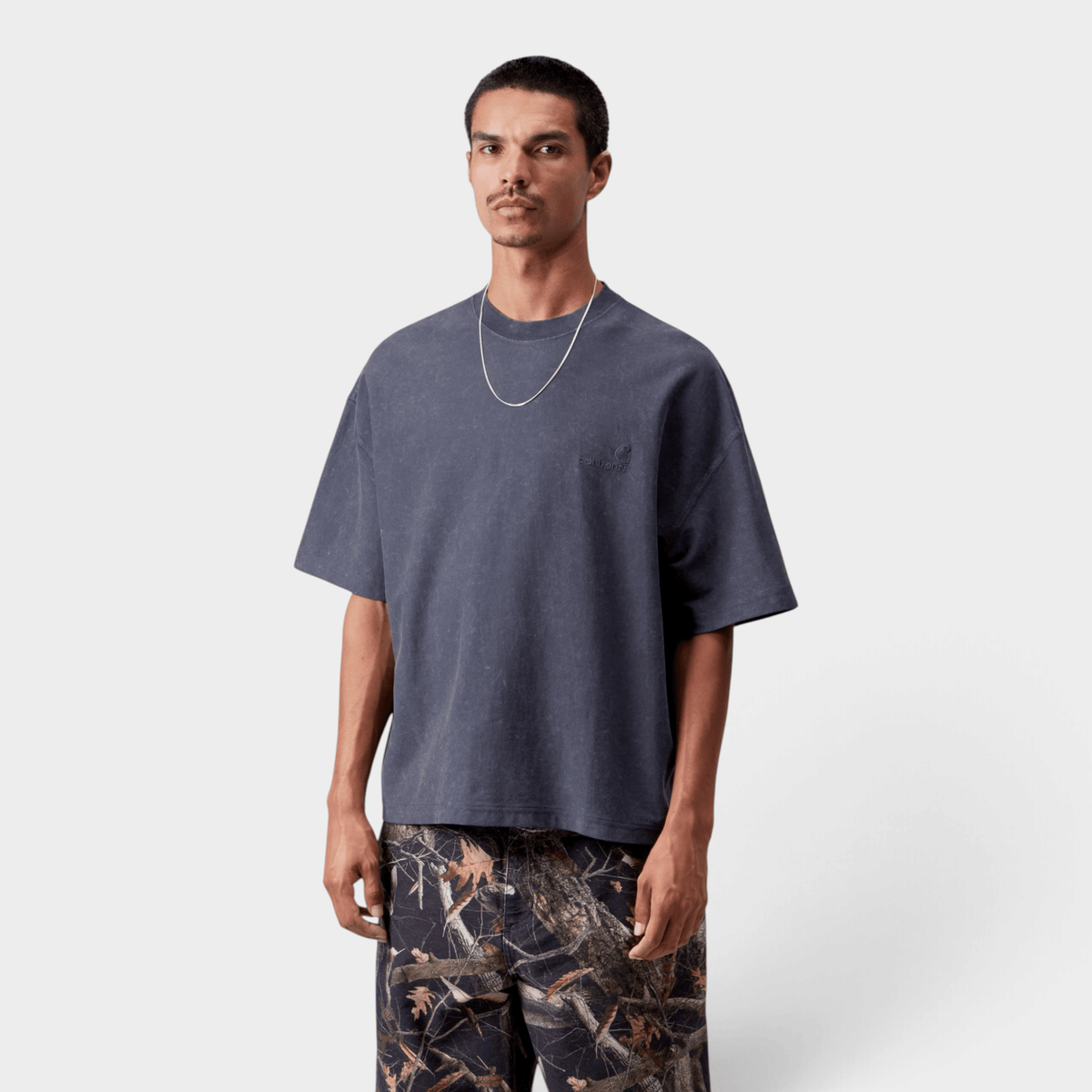 CARHARTT WIP - Carhartt Wip T-shirt Lambert slavata - Blu/2 - Hubert Humangoods