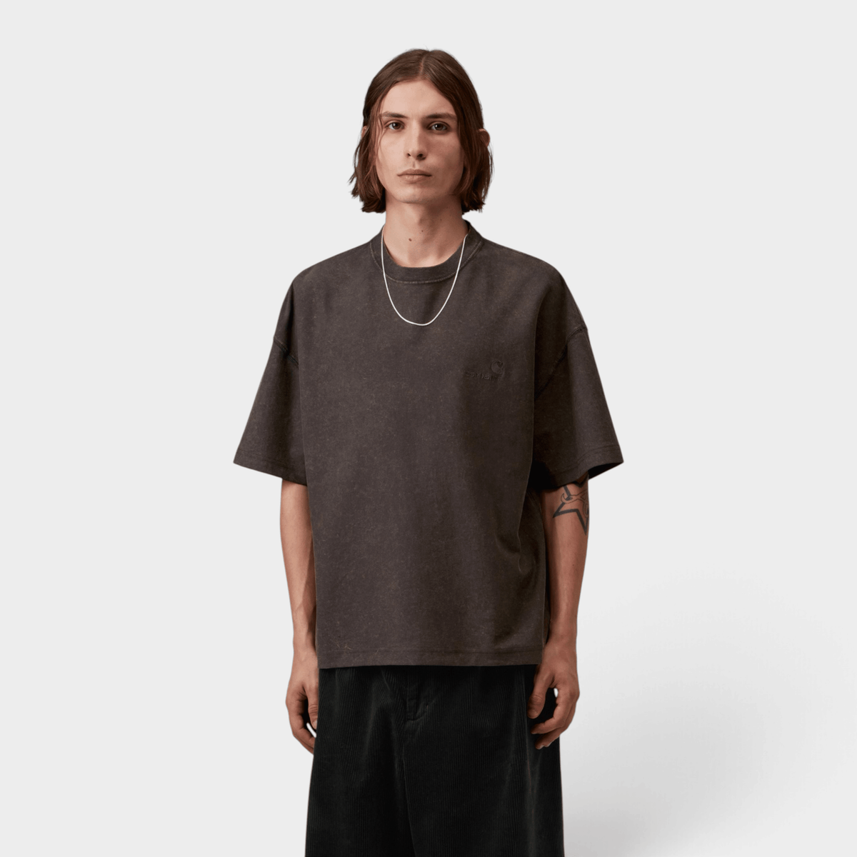 CARHARTT WIP - Carhartt Wip T-shirt Lambert slavata - Marrone/2 - Hubert Humangoods