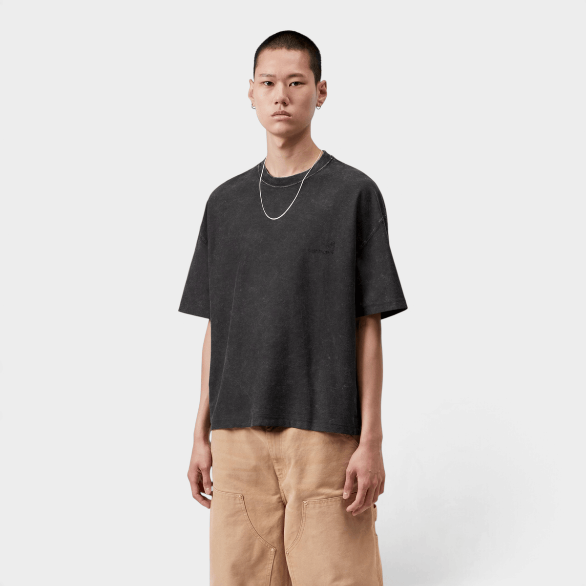 CARHARTT WIP - Carhartt Wip T-shirt Lambert slavata - Nero/2 - Hubert Humangoods