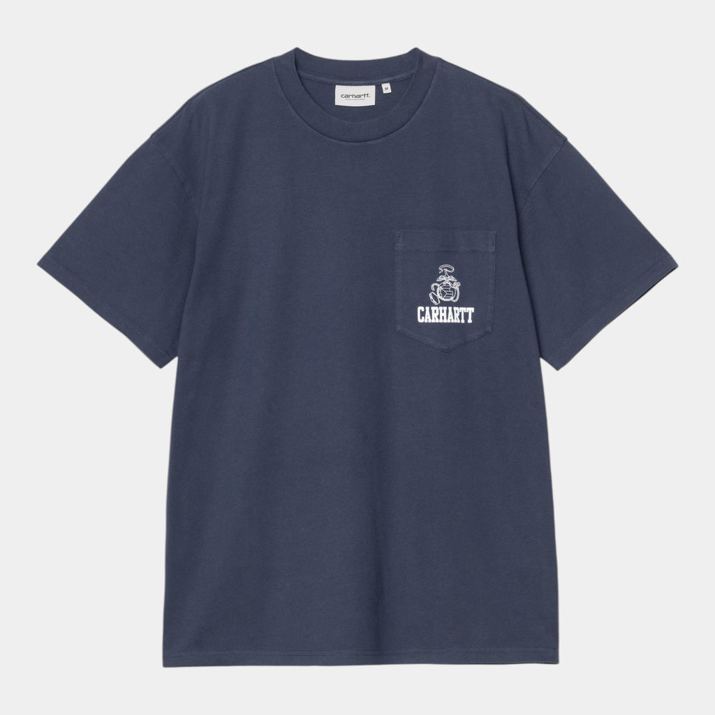 CARHARTT WIP - Carhartt Wip Tee shirt Pond Corps - Blu/1 - Hubert Humangoods