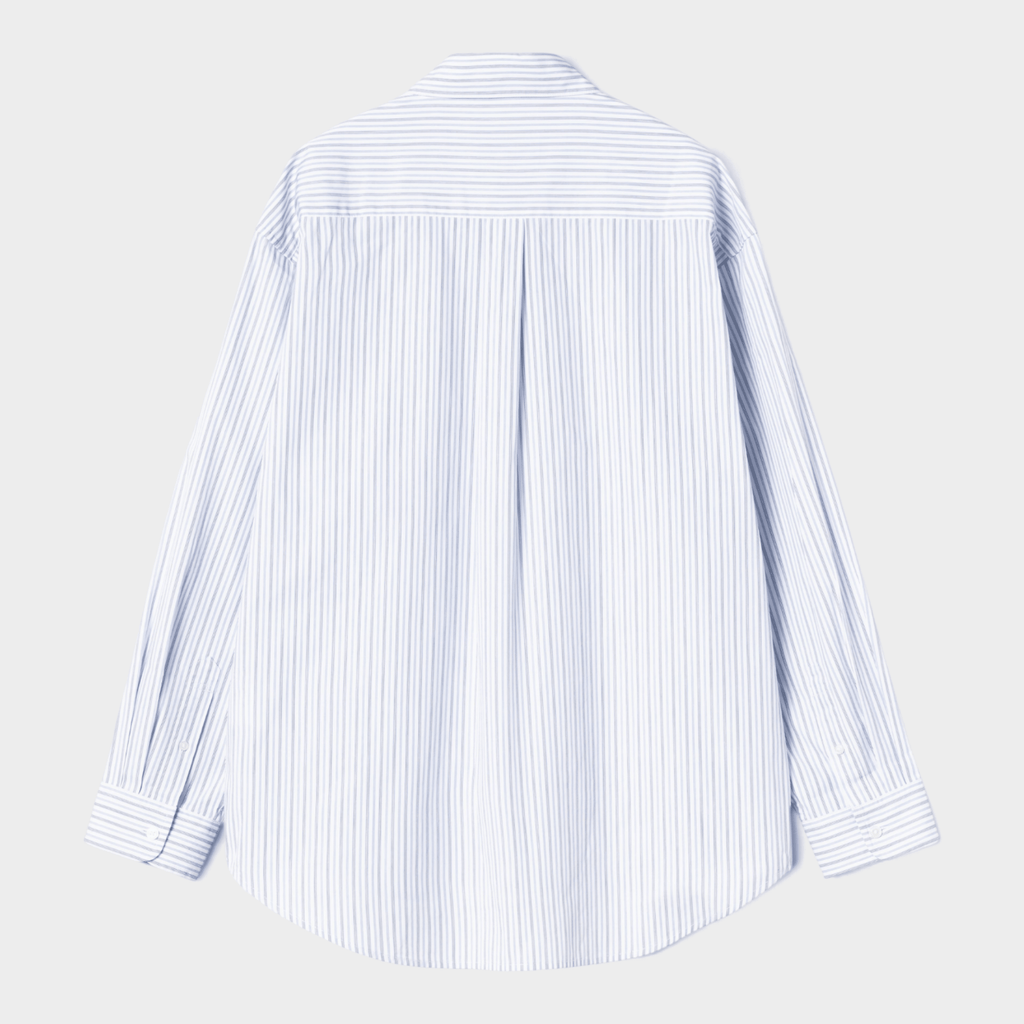 CARHARTT WIP - Carhartt Wip W' Camicia Keene a righe - Bianco e azzurro/5 - Hubert Humangoods