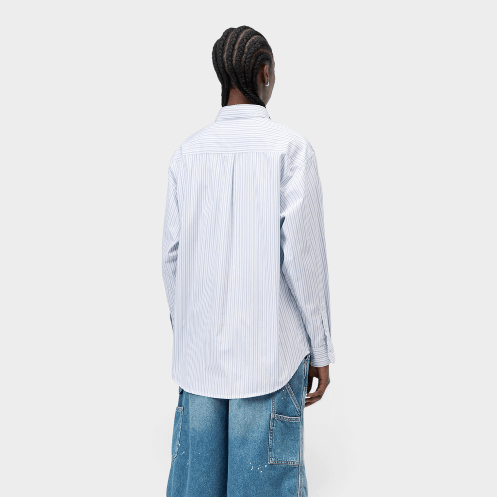 CARHARTT WIP - Carhartt Wip W' Camicia Keene a righe - Bianco e azzurro/3 - Hubert Humangoods