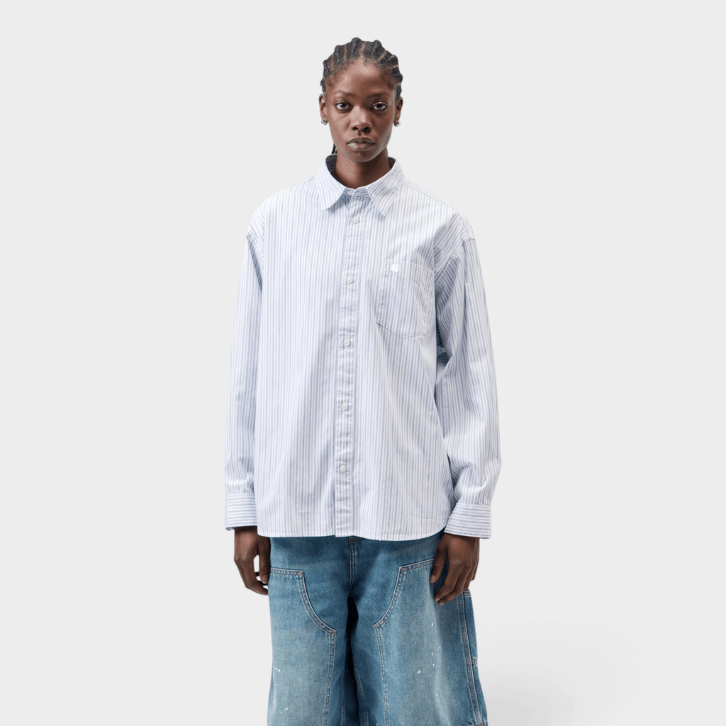 CARHARTT WIP - Carhartt Wip W' Camicia Keene a righe - Bianco e azzurro/2 - Hubert Humangoods