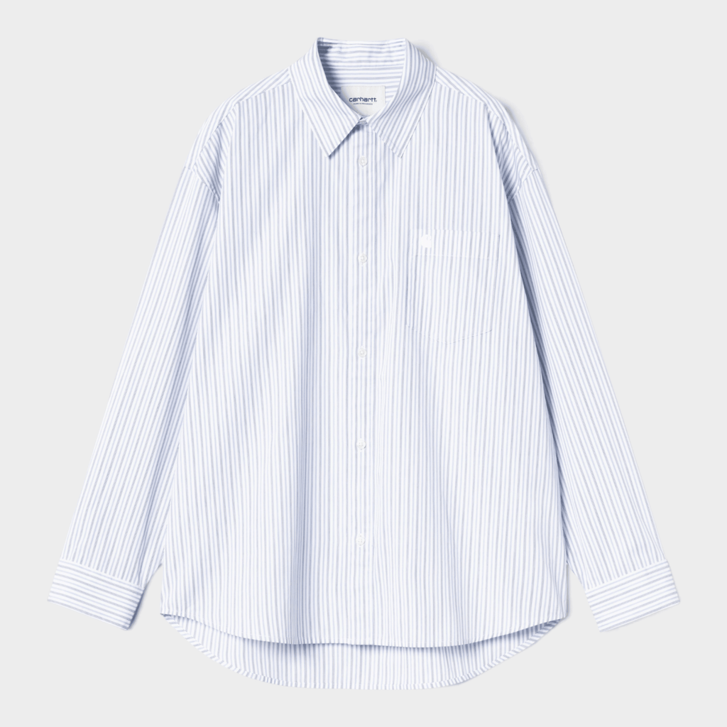 CARHARTT WIP - Carhartt Wip W' Camicia Keene a righe - Bianco e azzurro/1 - Hubert Humangoods