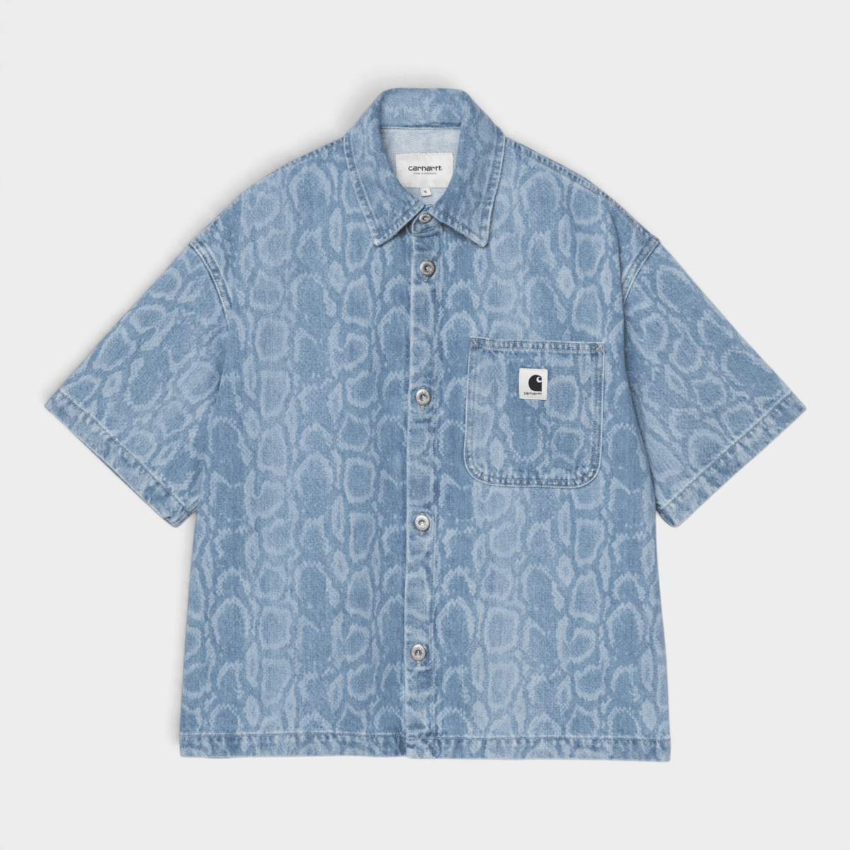 CARHARTT WIP - Carhartt Wip W' Camicia Snake Lovilla maniche corte - Denim chiaro/1 - Hubert Humangoods
