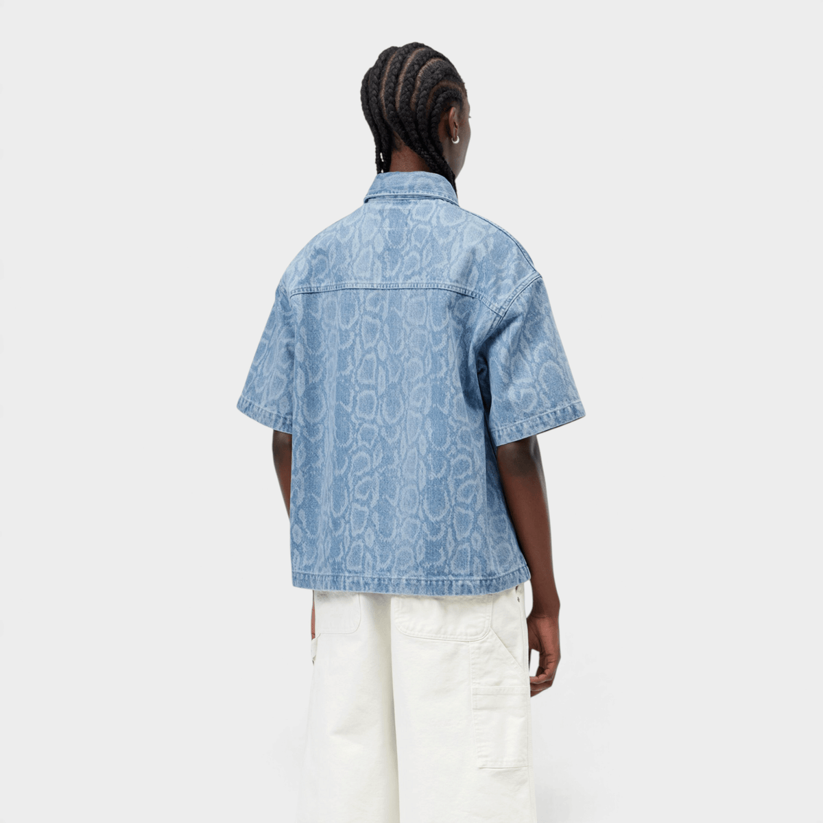 CARHARTT WIP - Carhartt Wip W' Camicia Snake Lovilla maniche corte - Denim chiaro/3 - Hubert Humangoods
