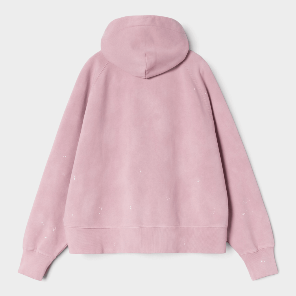 CARHARTT WIP - Carhartt Wip W' Felpa full zip con cappuccio effetto splatter - Rosa/6 - Hubert Humangoods