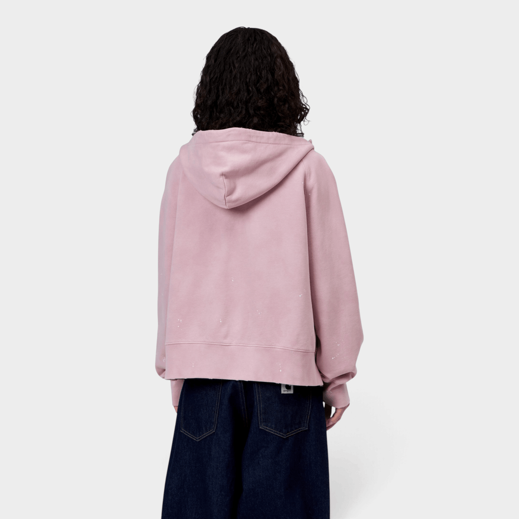 CARHARTT WIP - Carhartt Wip W' Felpa full zip con cappuccio effetto splatter - Rosa/5 - Hubert Humangoods